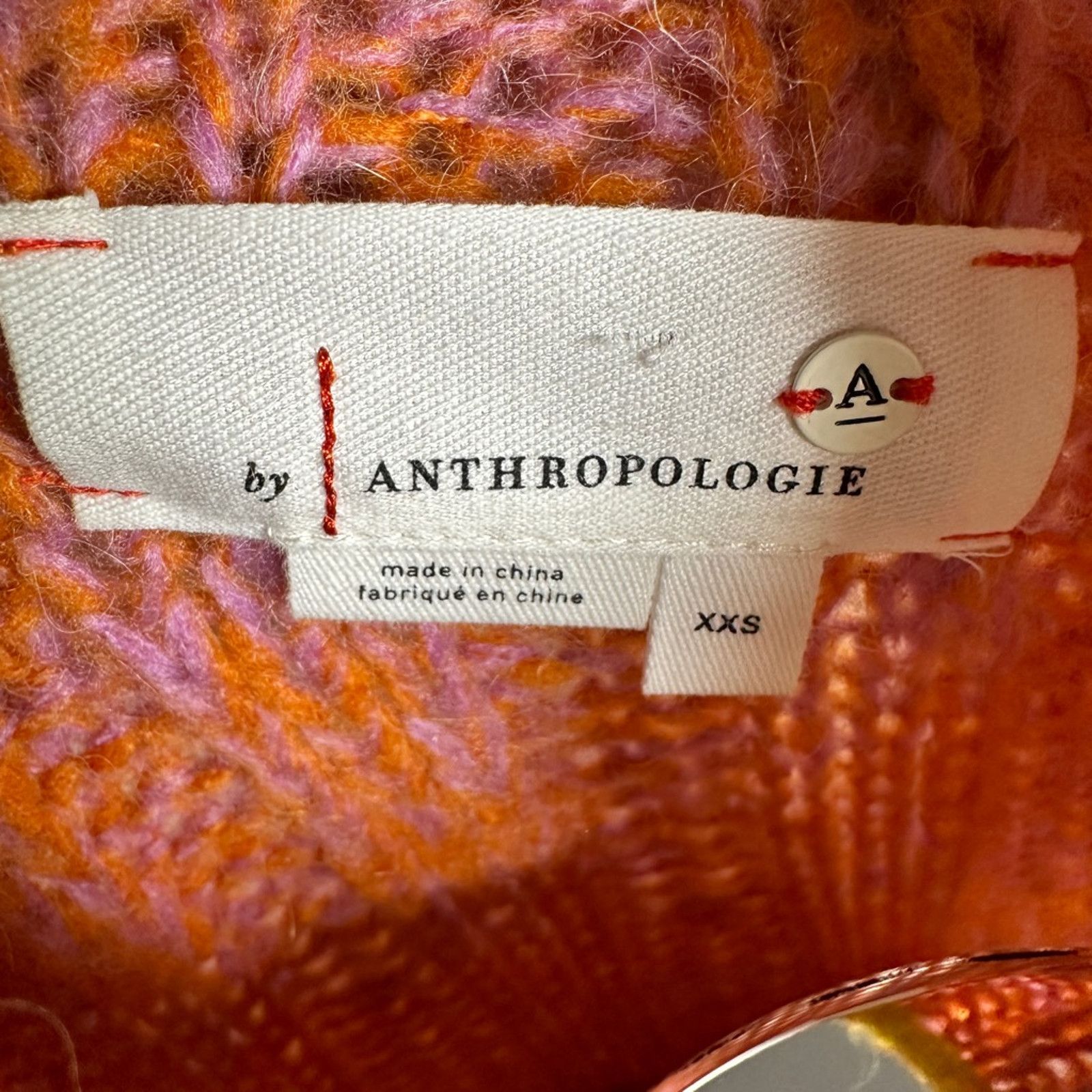 Anthropologie Anthropologie Womens Sweater Orange Pink Ombre Chunky XXS Size XXS / US 00 / IT 34 - 9 Thumbnail