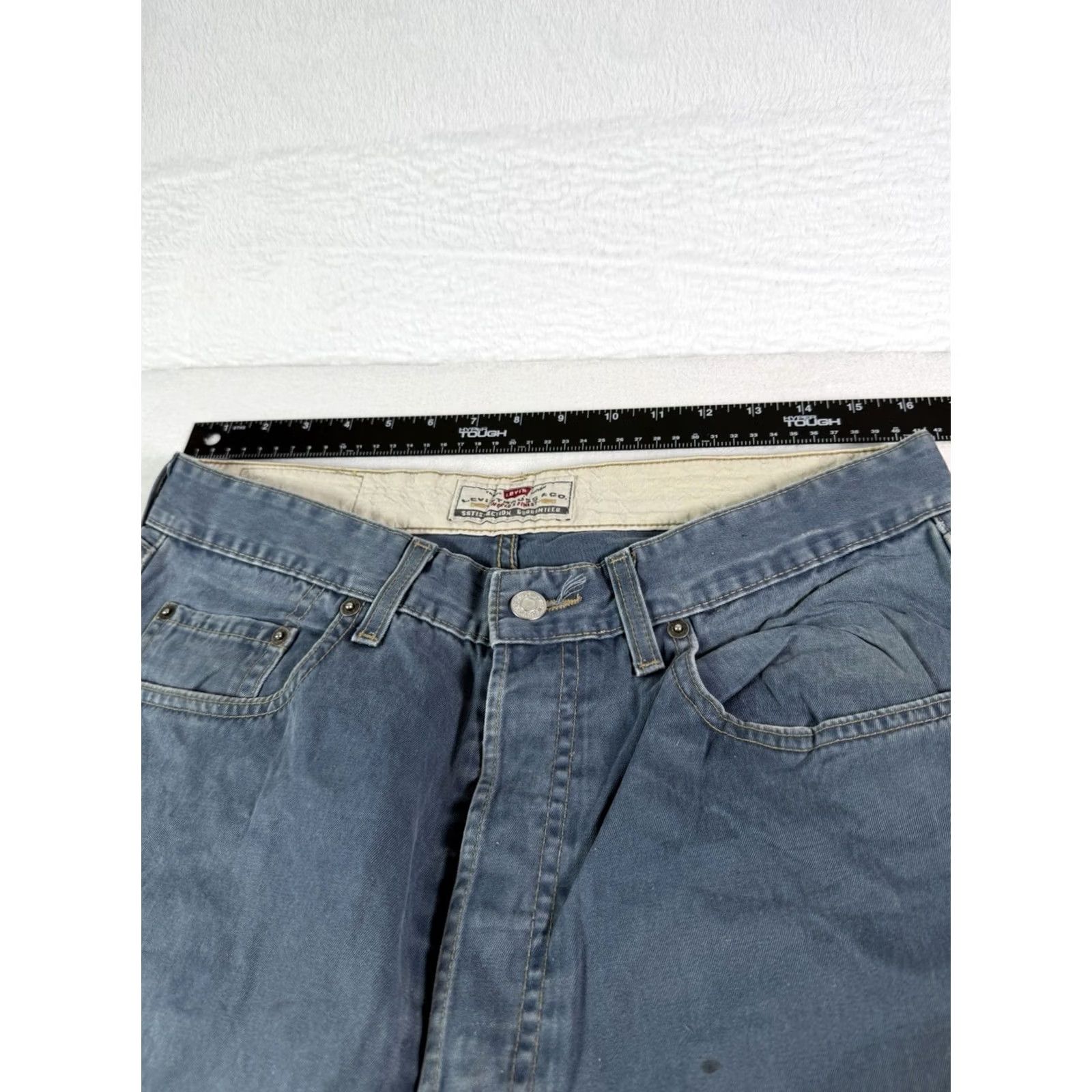 Levi's VINTAGE Levi's 501 34x34 Black Tab Jeans Denim Relaxed Men 90s Grunge Blue 34Inseam Mens Jeans Size US 34 / EU 50 - 6 Thumbnail