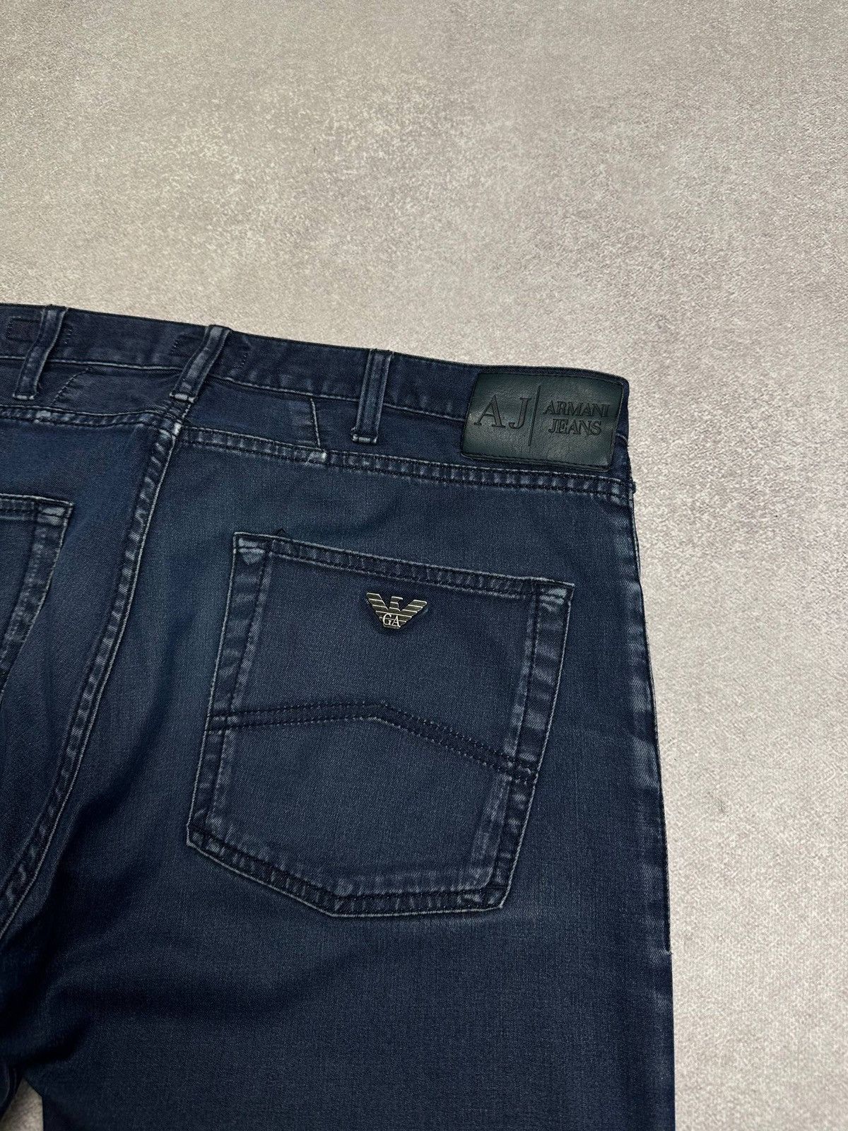 Armani Vintage Armani Metal Back Logo Baggy Jeans Slim Pants 32 Size US 34 / EU 50 - 3 Thumbnail