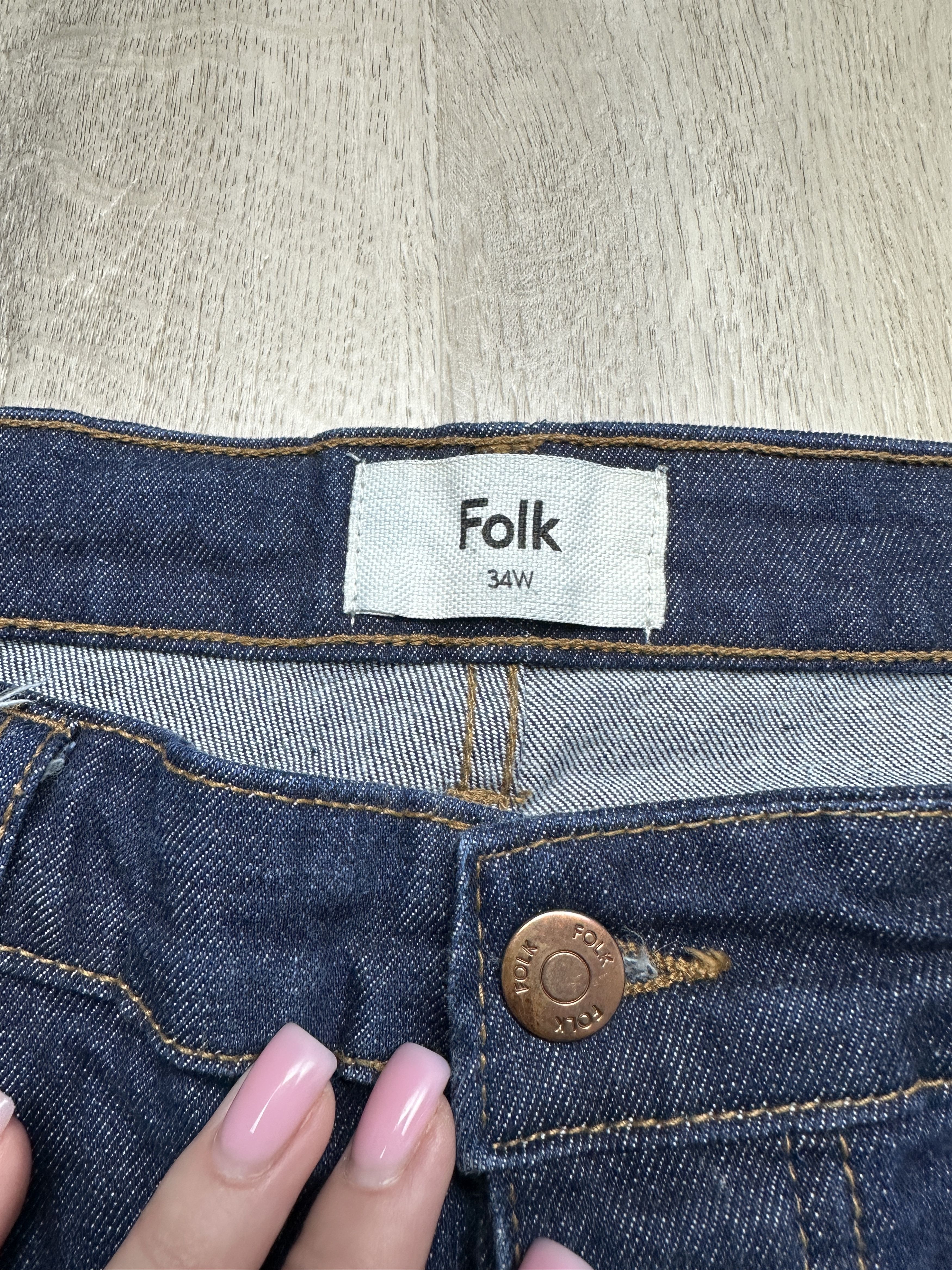 Folk Folk Mens Denim Pants Jeans Size US 34 / EU 50 - 4 Thumbnail