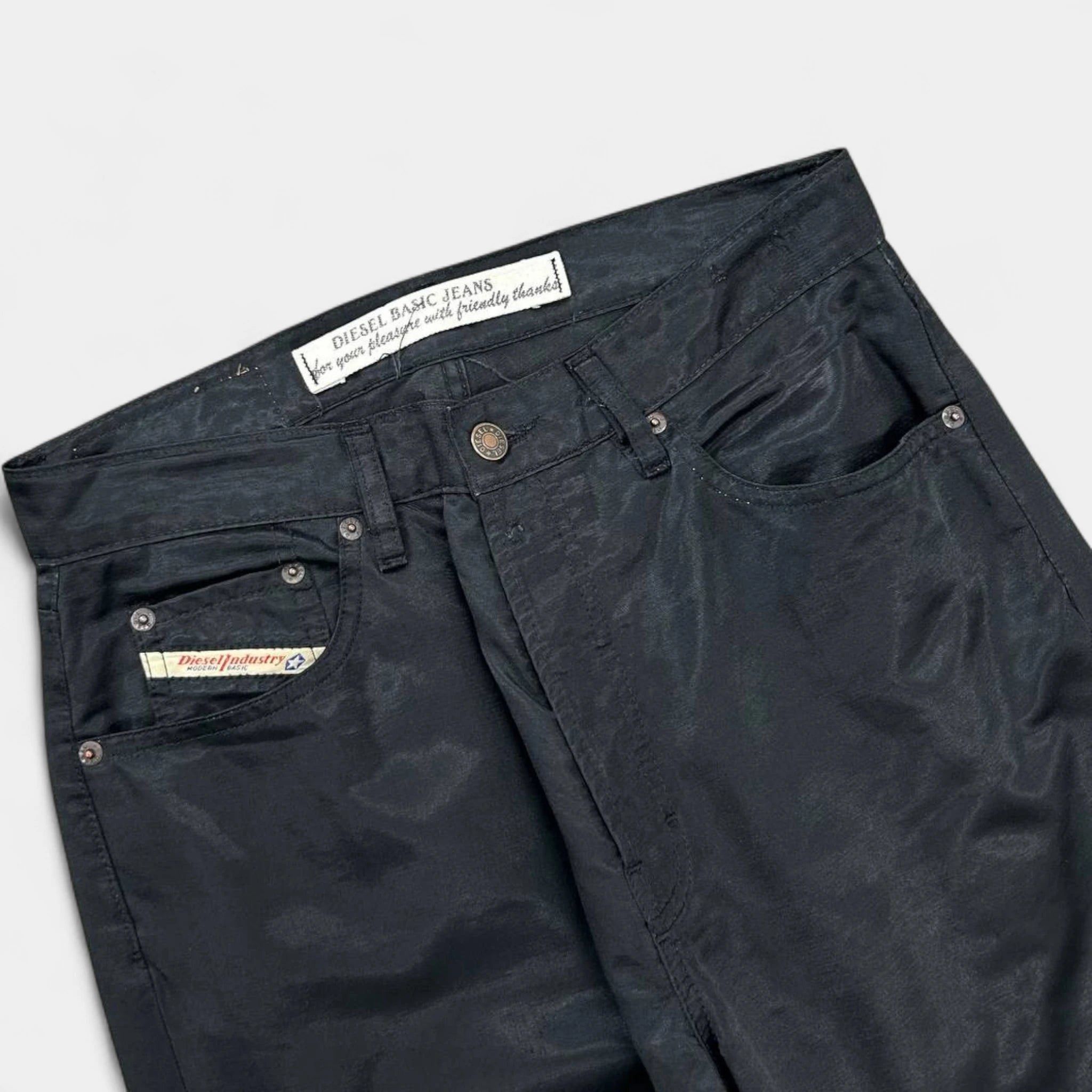 Diesel 2000s Diesel Shiny Black Pants Size US 30 / EU 46 - 2 Thumbnail