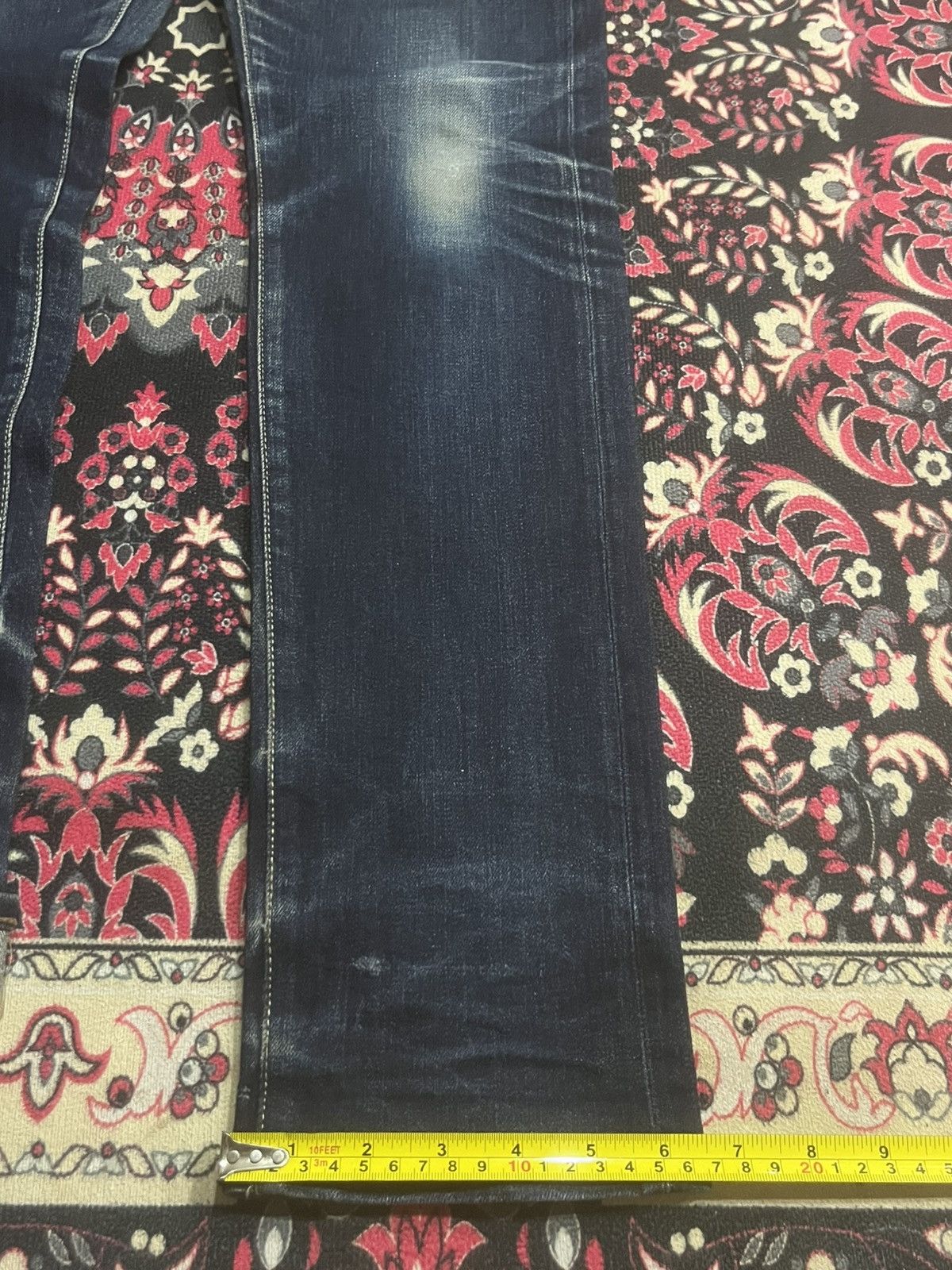 Undercover × Uniqlo Uniqlo Dark Blue Faded Washed Slim Straight Selvedge Jeans Size US 30 / EU 46 - 14 Thumbnail