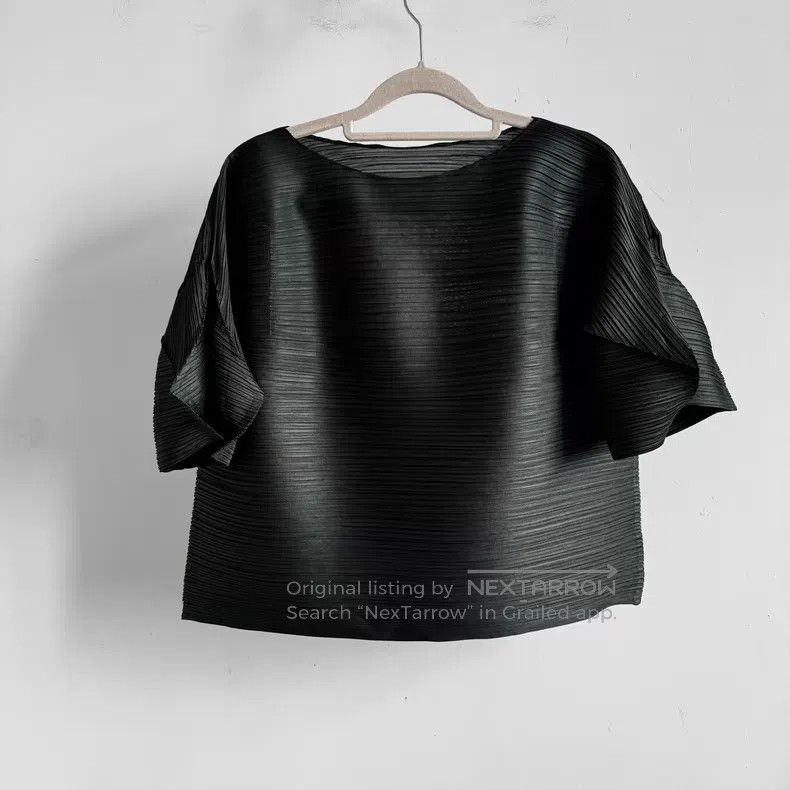 Issey Miyake Issey Miyake Black Short Sleeve Size L / US 10 / IT 46 - 1 Thumbnail