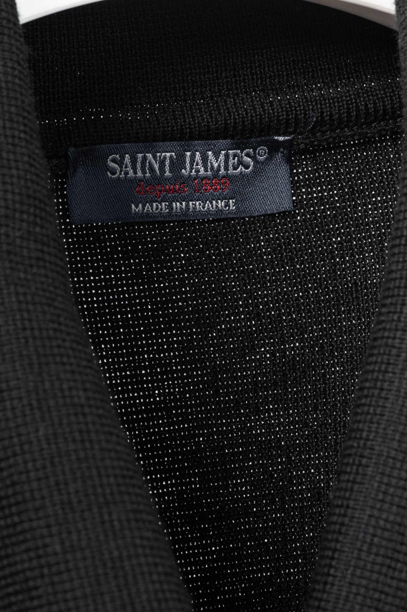 Saint James Saint James Black Wool Collared Cardigan Size L / US 10 / IT 46 - 4 Thumbnail