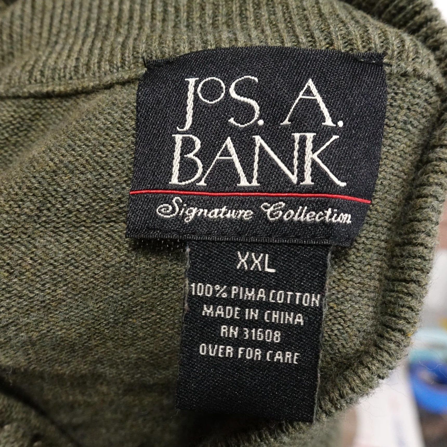 Jos. A. Bank VINTAGE Jos. A. Bank Sweater Mens 2XL Green 1/4 Zip Pima Cotton Mock Neck Signature Collection Mens Size US XXL / EU 58 / 5 - 6 Thumbnail
