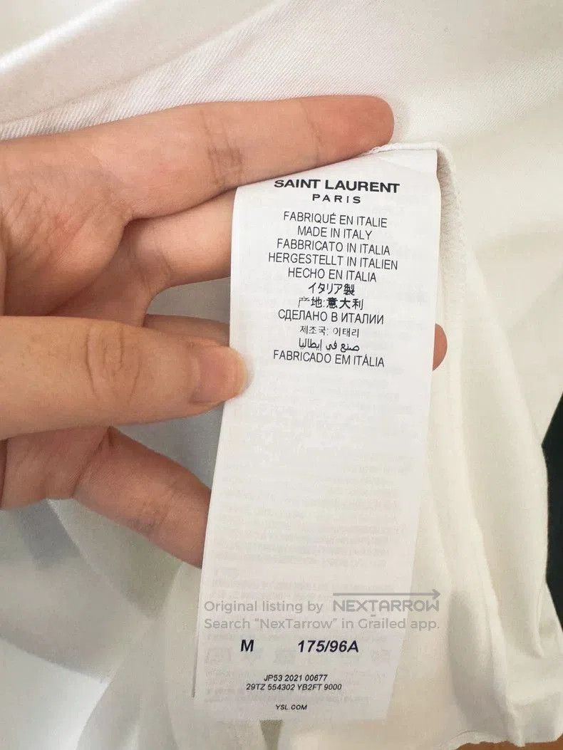 Saint Laurent Paris YSL Basic White Short Sleeve T. Size US M / EU 48-50 / 2 - 5 Thumbnail