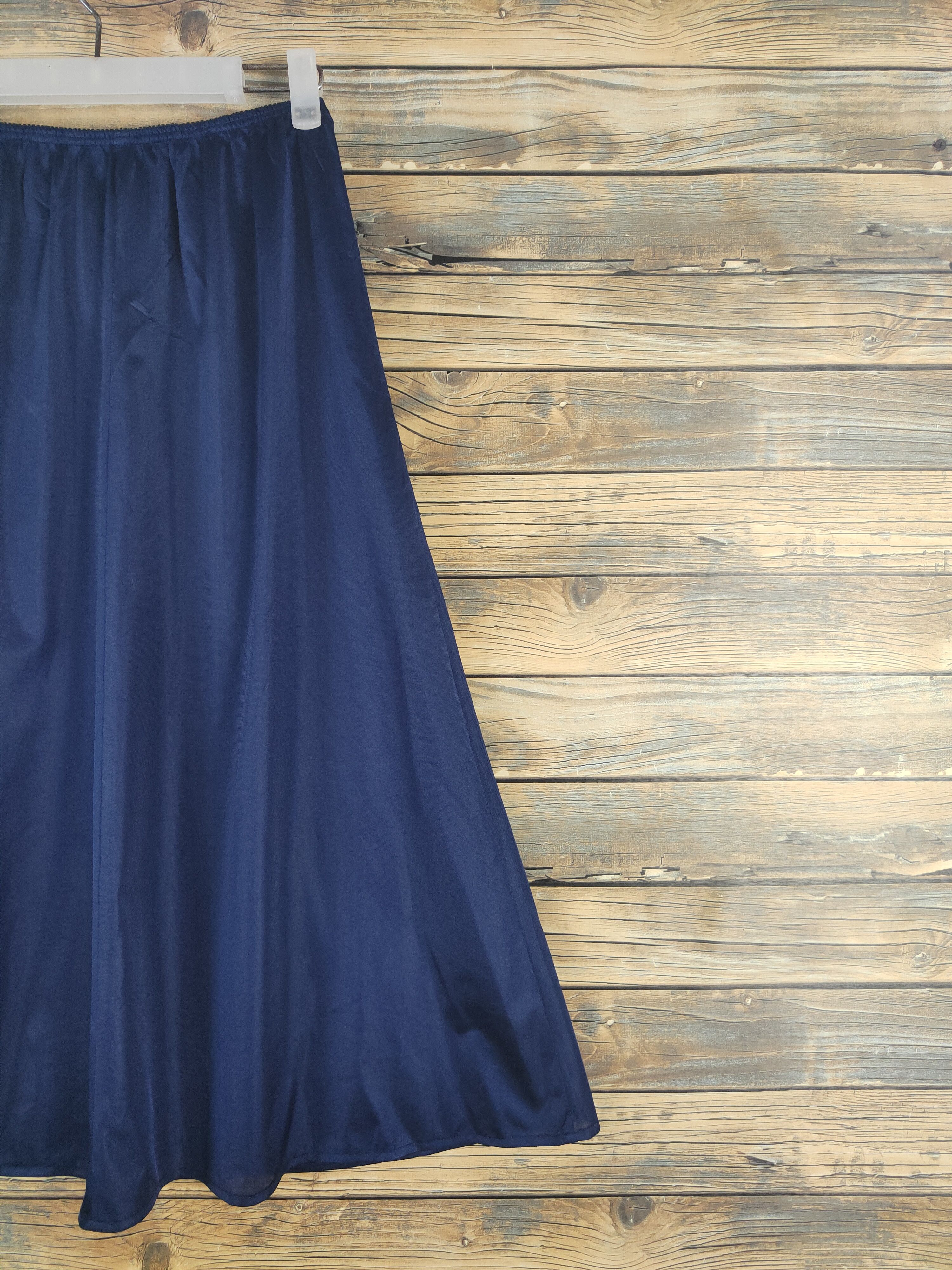 Hiroko Koshino Homme × Japanese Brand × Vintage Vintage Hiroko Koshino Navy Midi Skirts Size 24" / US 00 / IT 34 - 7 Thumbnail