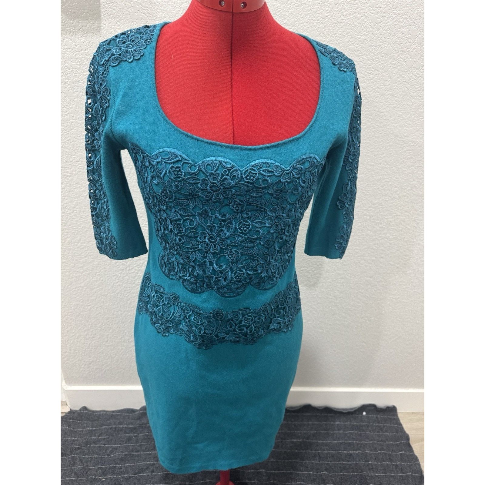 Blumarine Blumarine Embroided Teal Dress woman Size 42/us Size 6 Size M / US 6-8 / IT 42-44 - 1 Thumbnail