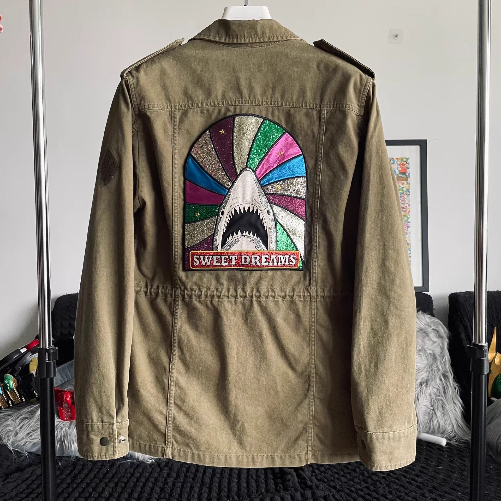 Saint Laurent Paris SLP Shark Green Cargo Distressed Jacket Size 44 Size US S / EU 44-46 / 1 - 2 Thumbnail