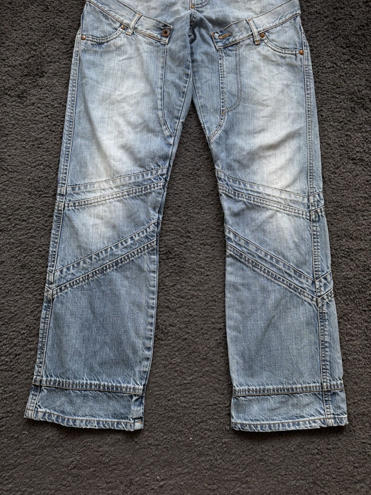 Japanese Brand × Vintage Double waist vintage denim pants Size US 30 / EU 46 - 4 Thumbnail
