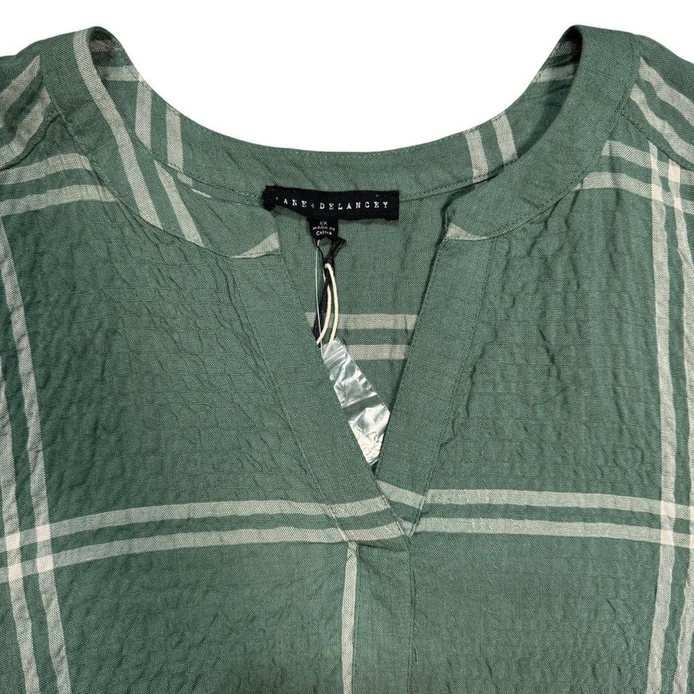 Other NWT New Jane and Delancey Textured Rayon Plaid Long Sleeve Size XXL / US 16-18 / IT 52-54 - 5 Thumbnail