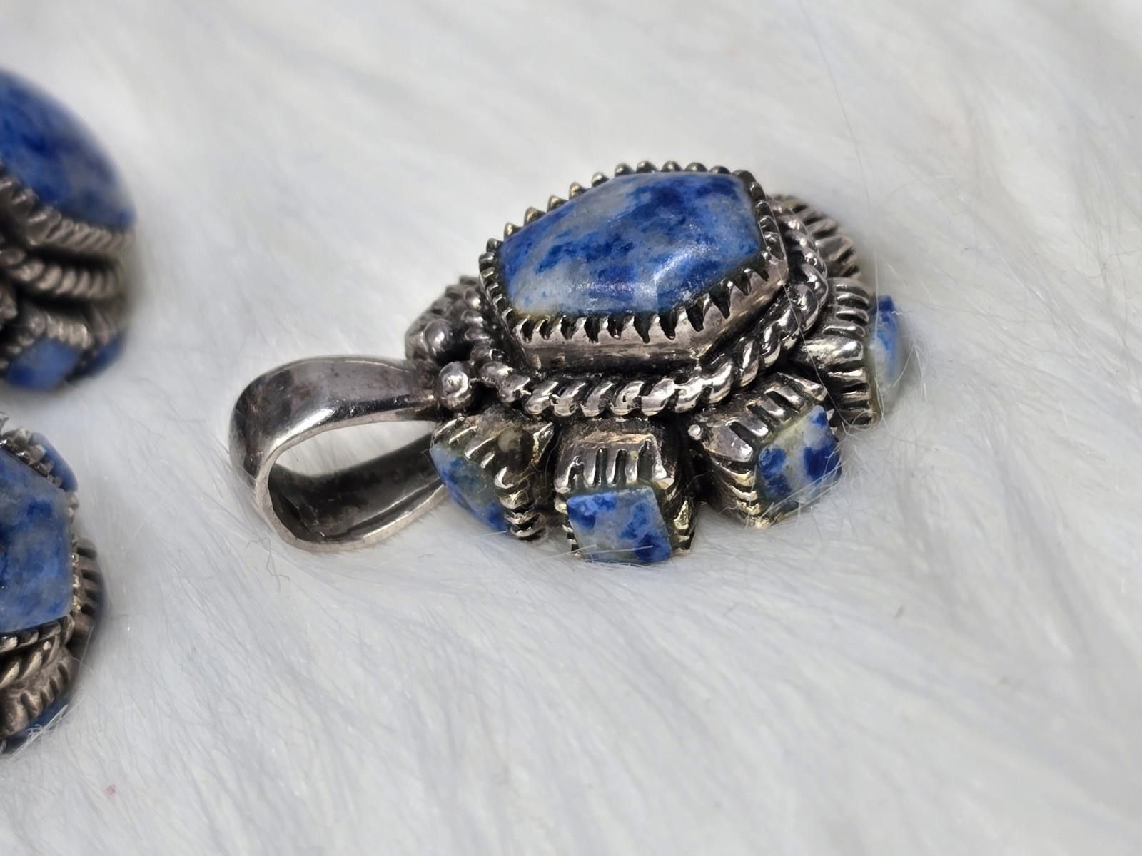 Other Artisan 925 Sterling Silver Lapis Sodalite Jewelry Set Size ONE SIZE - 2 Thumbnail