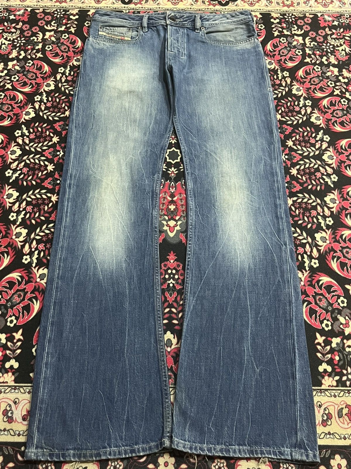 Diesel ⚡️Flare⚡️Vintage Diesel “Zatiny” Overflow Thunder Blue Jeans Size US 29 - 1 Thumbnail