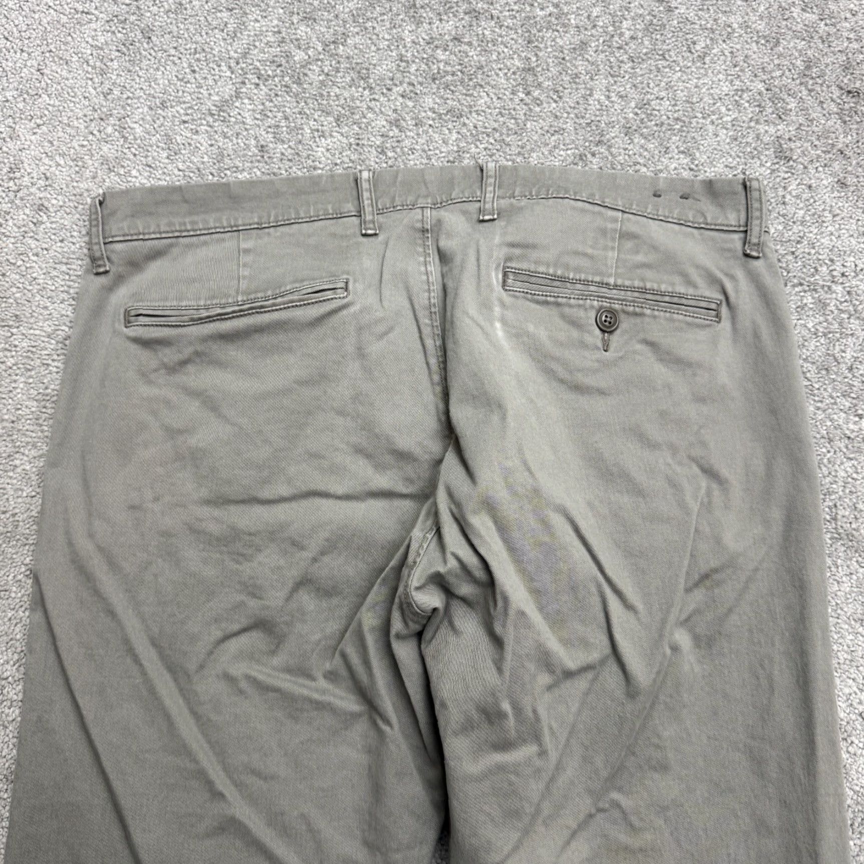 J.Crew J.Crew 484 Slim Fit Chino Pants Mens 35x32 Gray Flat Front Straight Leg Cotton Size US 35 - 3 Thumbnail