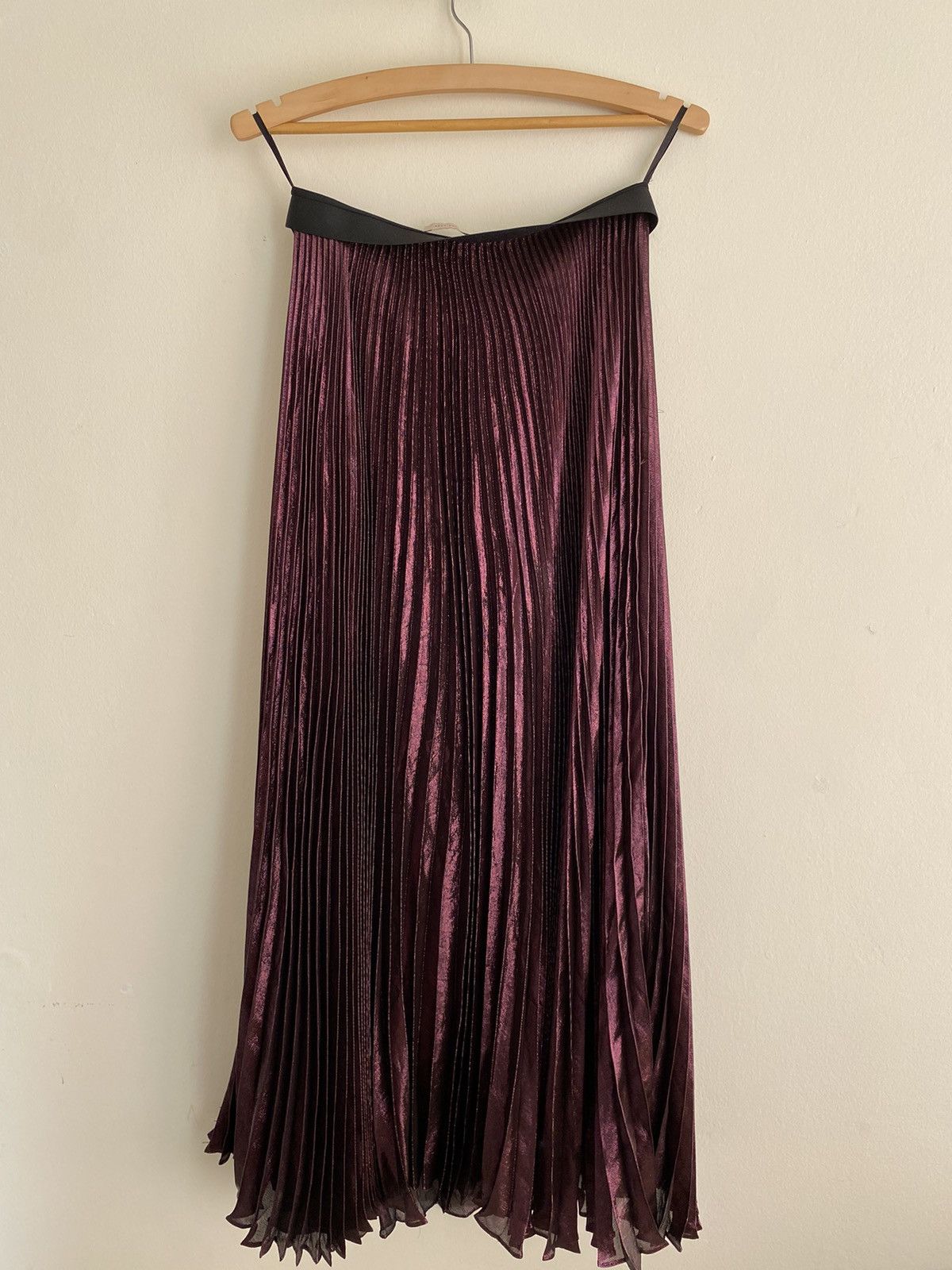 Christopher Kane Christopher Kane Pleated Lamé Maxi Skirt Size 28" / US 6 / IT 42 - 21 Thumbnail