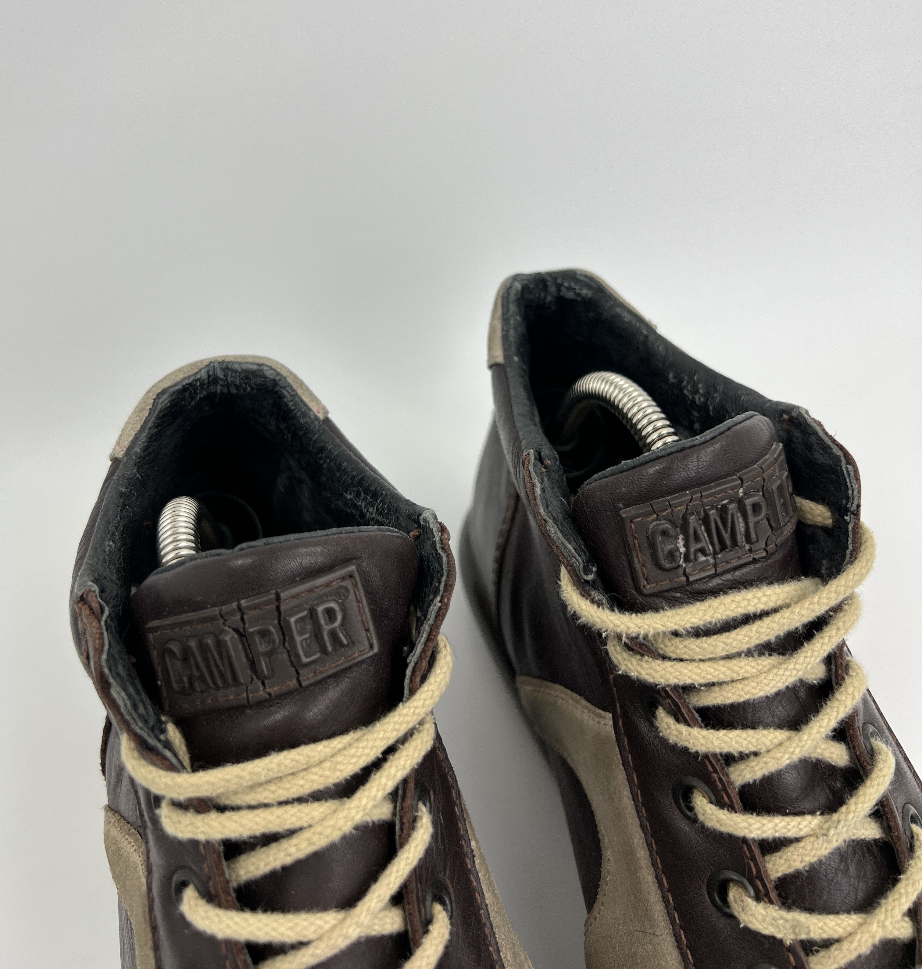 Camper Vintage Camper Mid Brown Leather Boots Gorpcore Bubble Sole Size US 10 / IT 40 - 11 Thumbnail