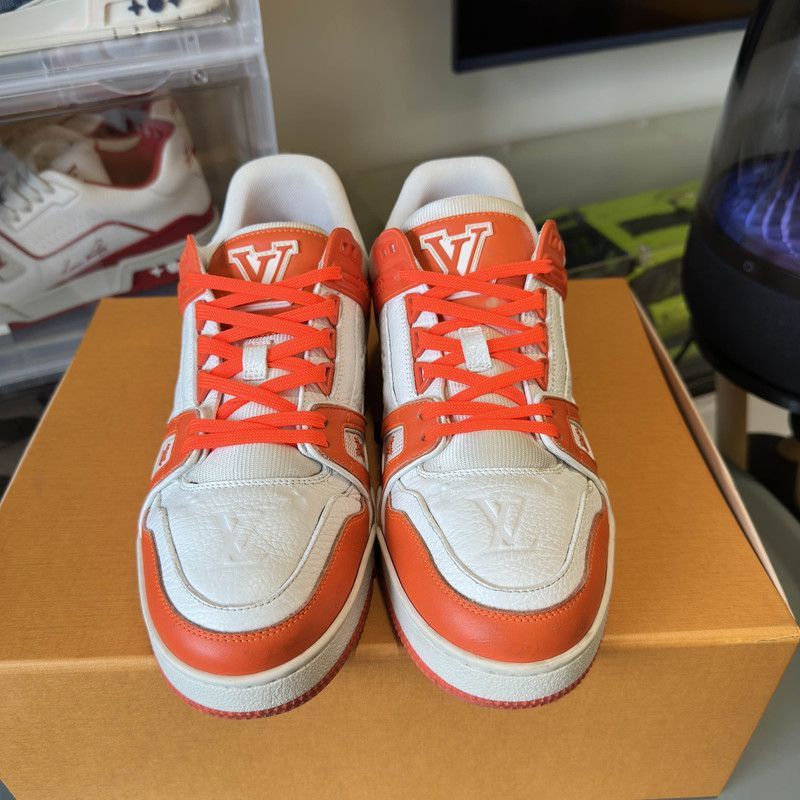 Louis Vuitton Trainer Low-Top Sneakers in Orange 0079