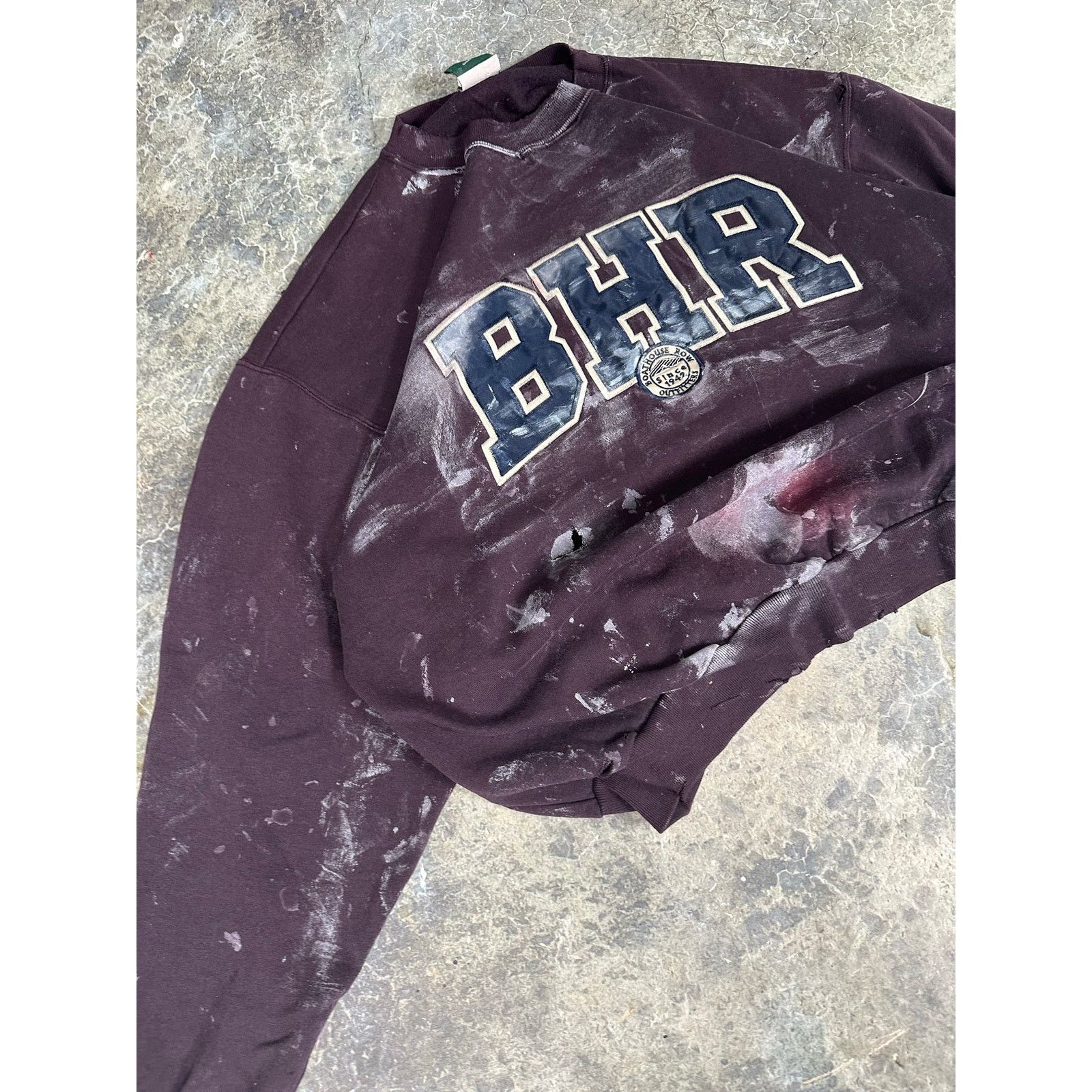 Vintage Vintage BHR THRASHED CREWNECK Size US L / EU 52-54 / 3 - 3 Thumbnail