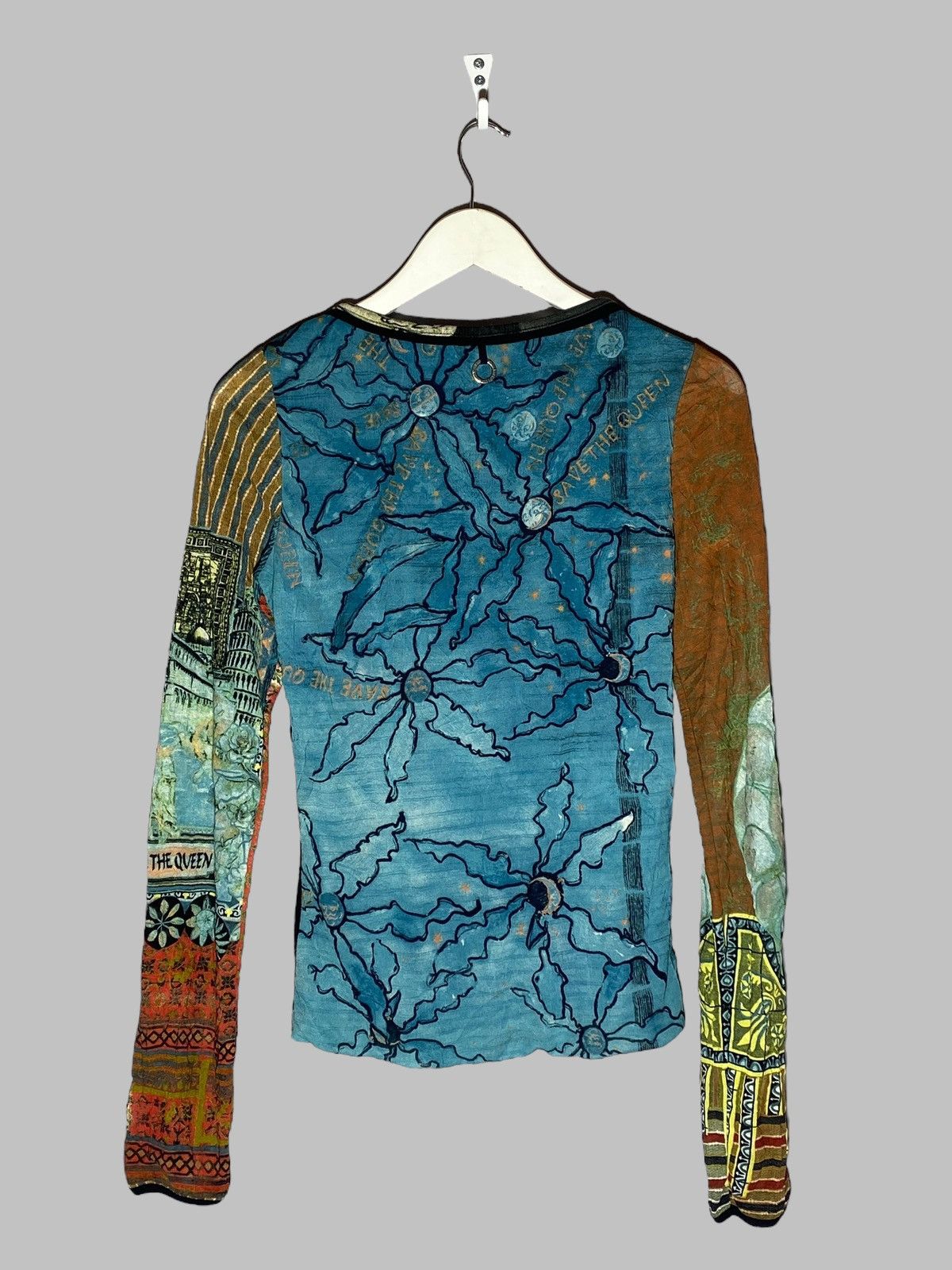 Vintage Save The Queen Rare Print T-Shirt Avant Garde Boho Art Tee Size L / US 10 / IT 46 - 2 Thumbnail