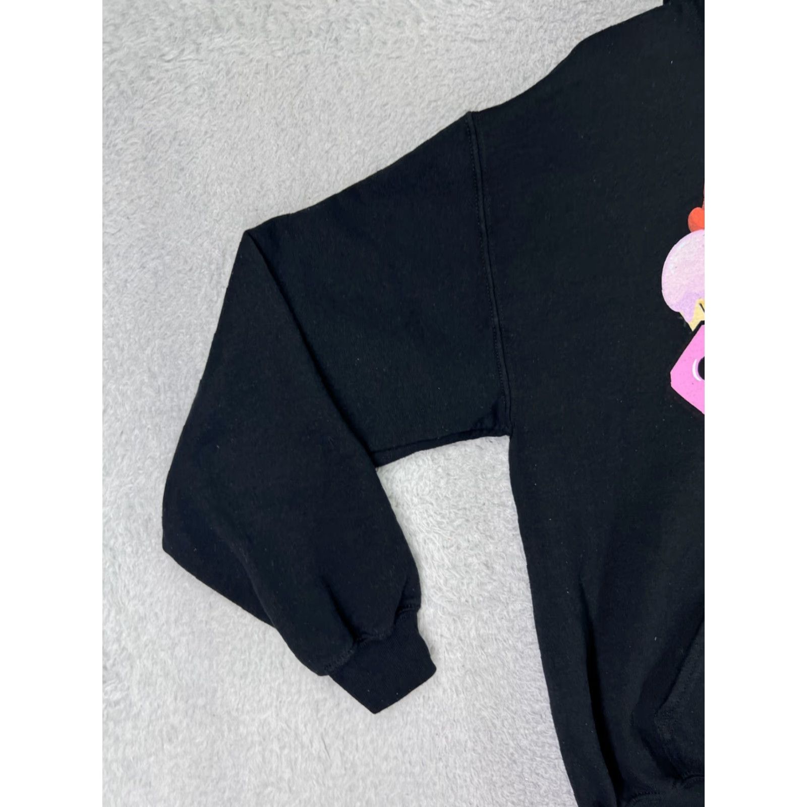 Vintage Black Pink Womens Hoodie Pullover 2020s KPop Music Logo Solid Long Sleeve Cotton Black Medium Size M / US 6-8 / IT 42-44 - 5 Thumbnail