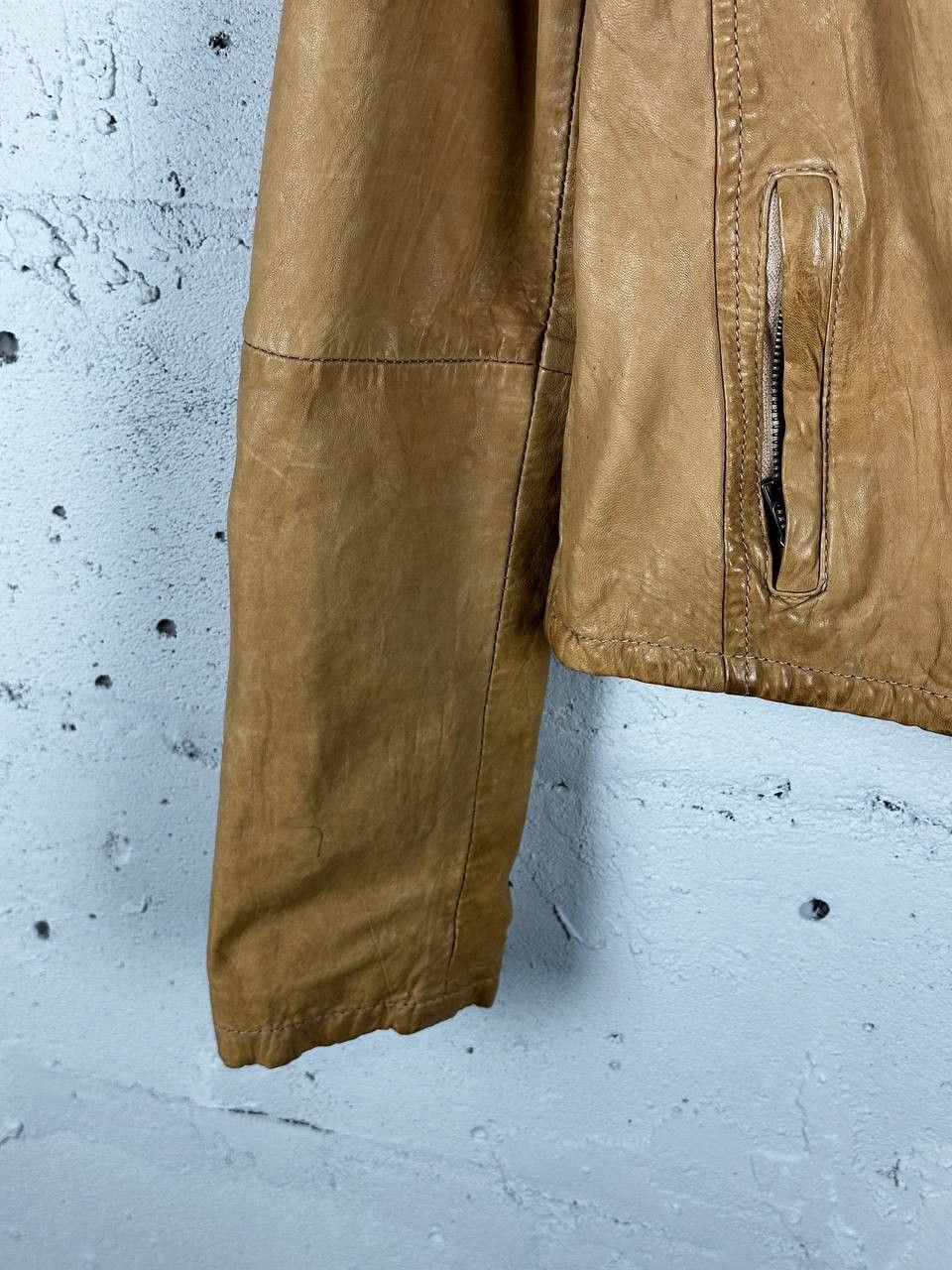 Allsaints Vintage Brown Allsaints Biker Leather Jacket Avant Garde Size M / US 6-8 / IT 42-44 - 6 Thumbnail