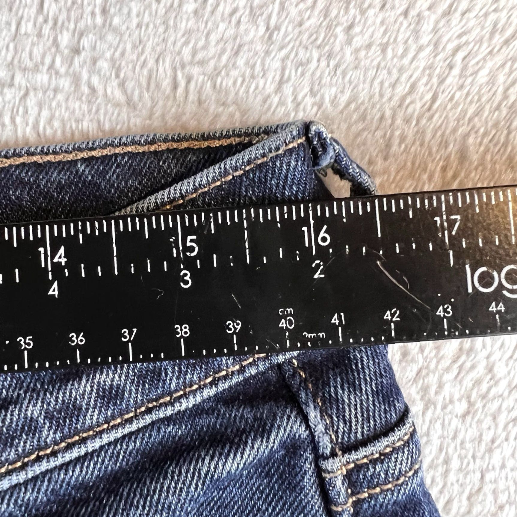 American Eagle Outfitters American Eagle Outfitters Jeans Womens 10 Short Blue Super High Rise Straight Stretch Denim Size 24" / US 00 / IT 34 - 5 Thumbnail