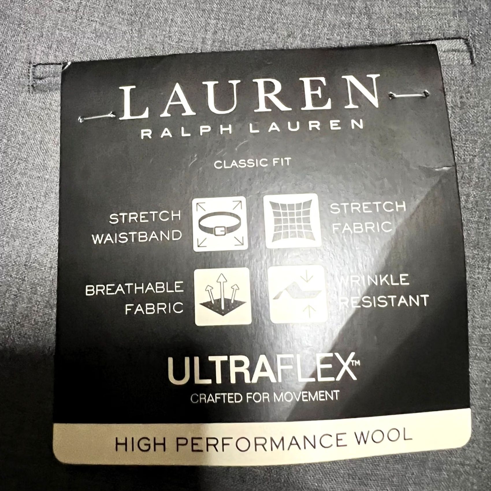 Vintage Lauren Ralph Lauren Pants Mens 38 x 30 High Performance Wool Dress Ultraflex Gray Dress Pants Mens Regular Wool Ultraflex 38 30 Size US 38 / EU 54 - 4 Thumbnail