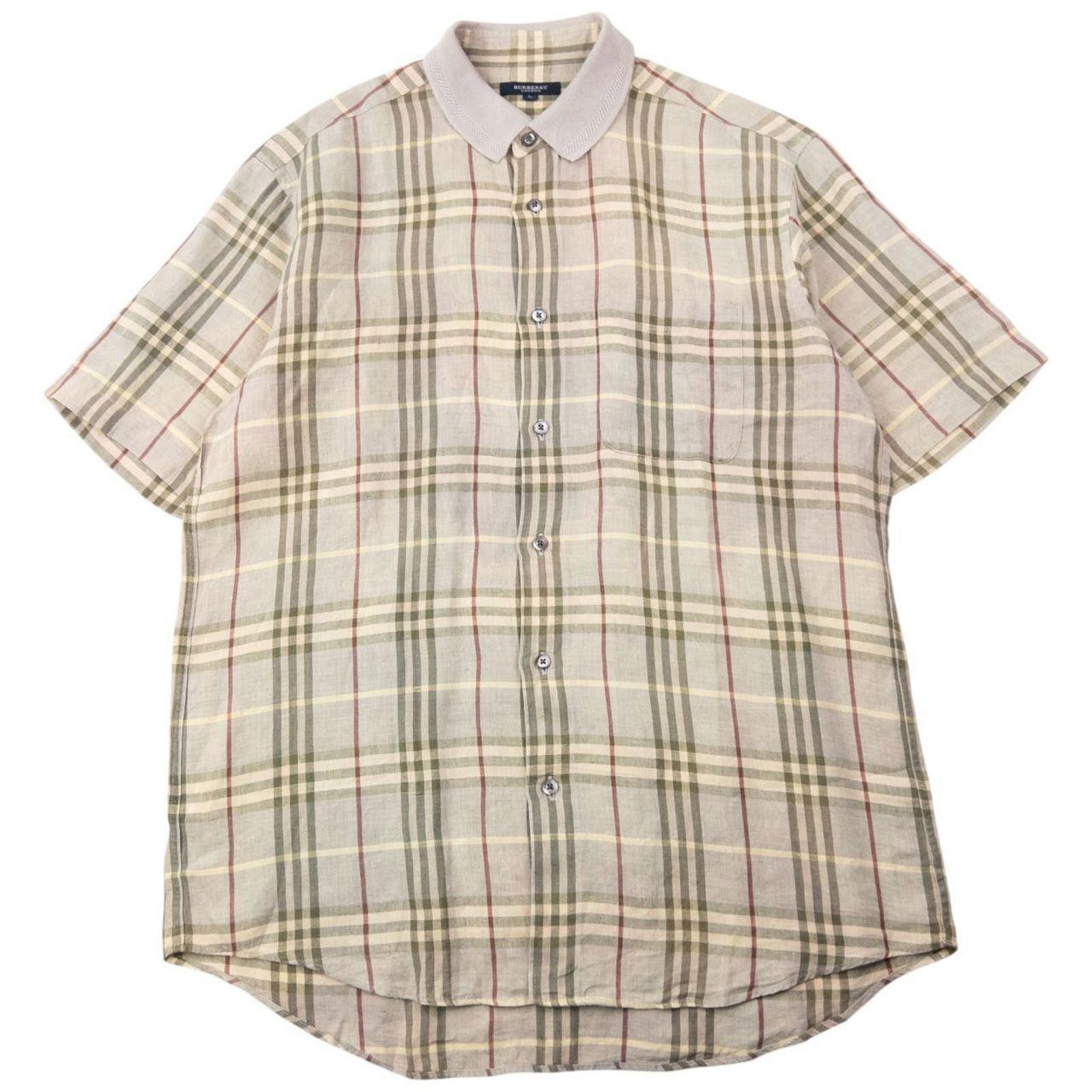 Burberry Vintage Burberry Nova Check Short Sleeve Button Up Shirt L Size US L / EU 52-54 / 3 - 1 Thumbnail