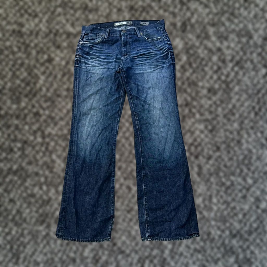 Vintage BKE Buckle Jeans Men’s 33x33 Blue Denim Bootcut Stretch Regular 5-Pocket Belt Loops Logo Embroidered Mid Rise Vintage No N/A Size US 33 - 1 Thumbnail
