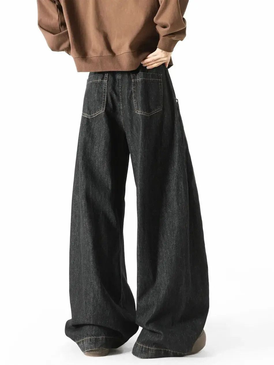 Japanese Brand Retro loose wide leg high street jeans Size US 32 / EU 48 - 4 Thumbnail