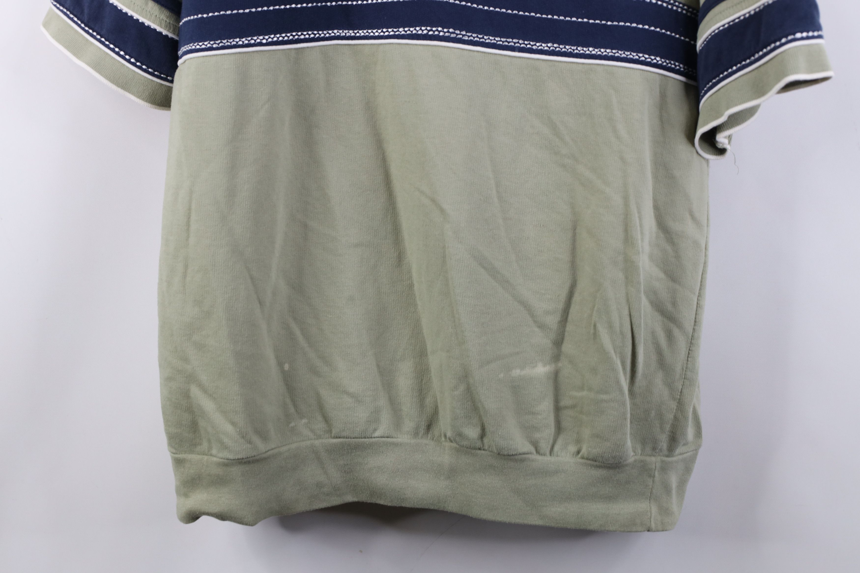Vintage Vintage 90s Streetwear Block Ribbed Knit Henley T-Shirt Size US XL / EU 56 / 4 - 3 Thumbnail