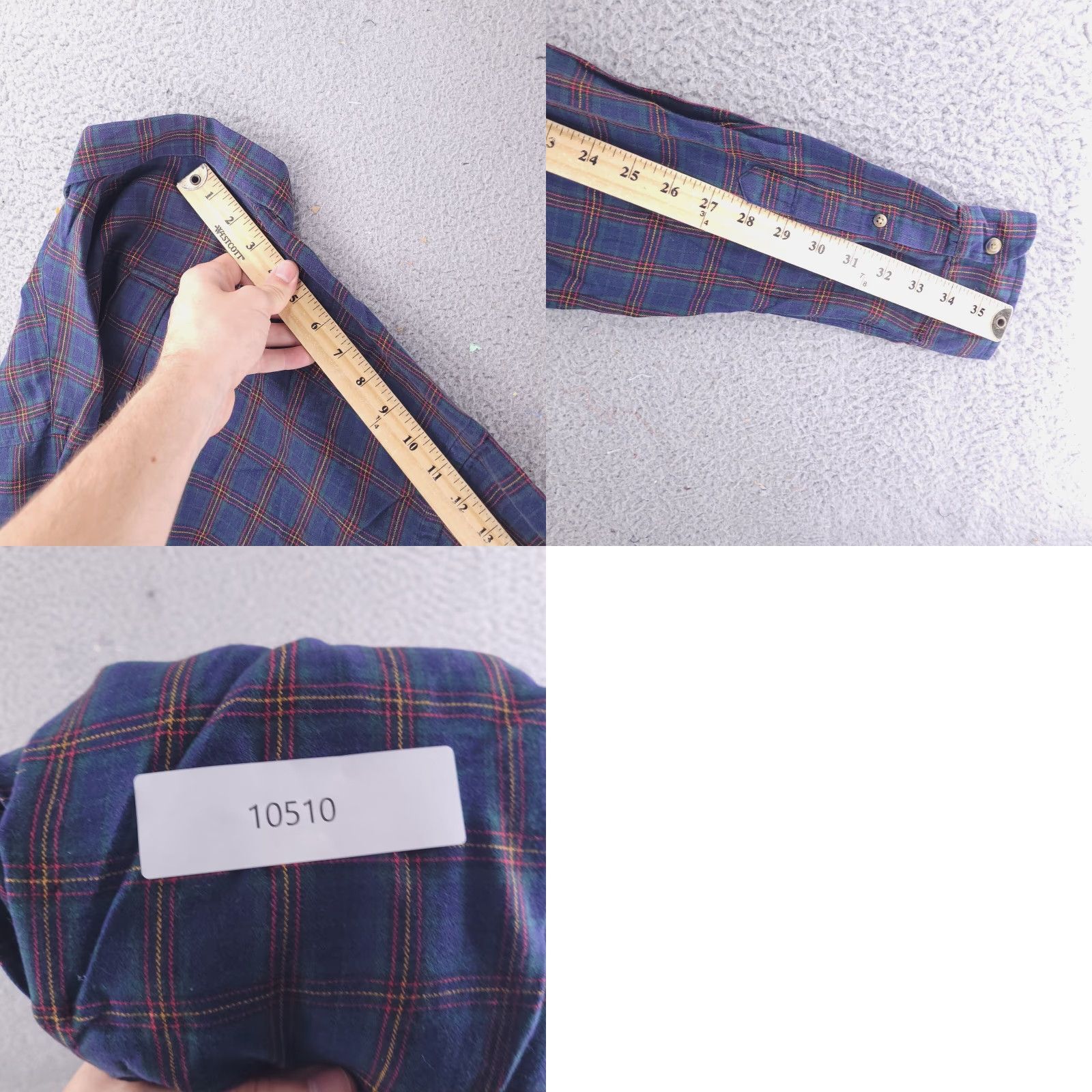Nautica VINTAGE Nautica Shirt Mens XL 2XL Baggy Oxford Flannel Plaid Long Sleeve Button Size US XL / EU 56 / 4 - 8 Thumbnail