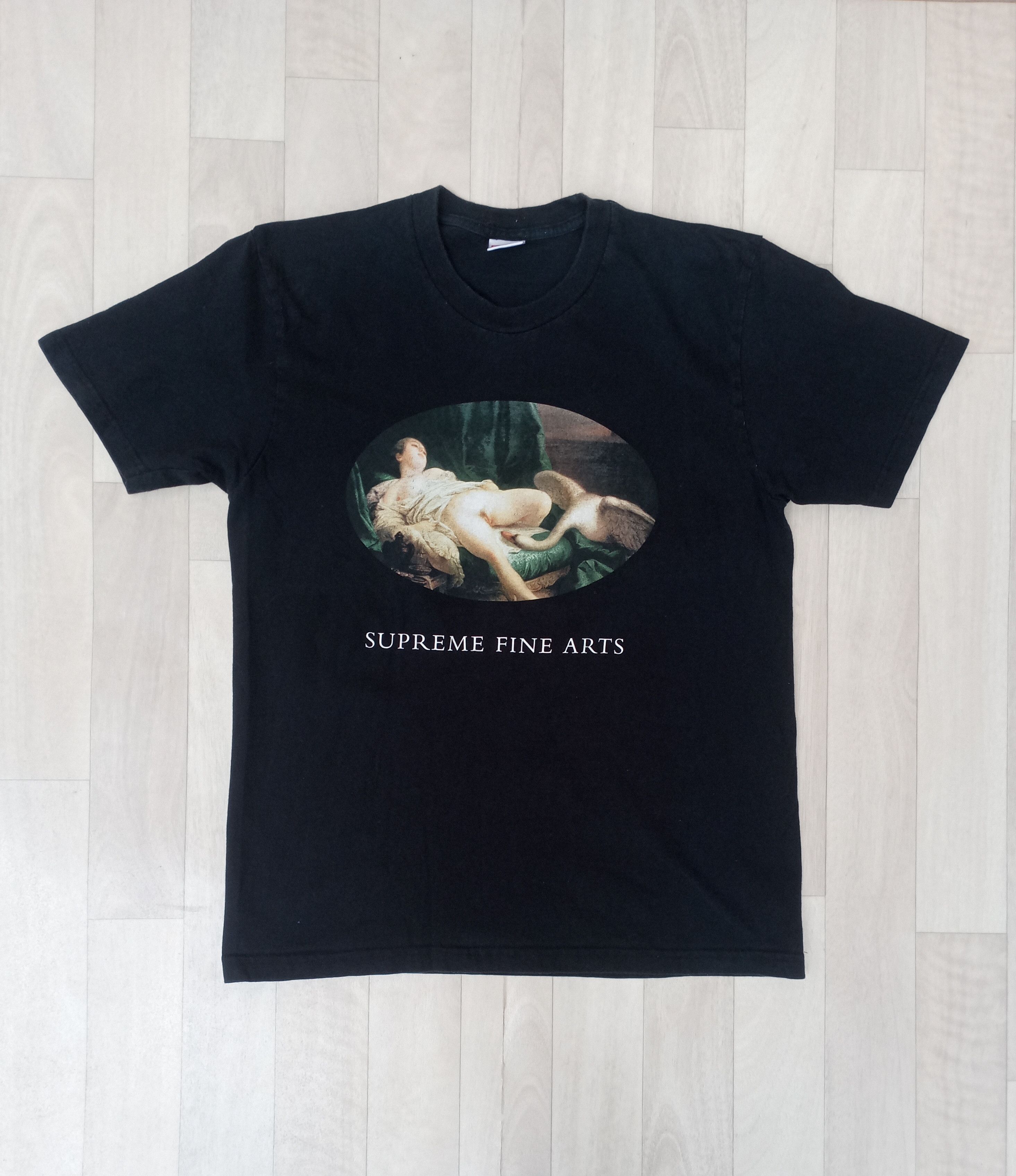 Supreme Supreme Fine Arts Collection Leda and the Swan Black T Shirt Grailed