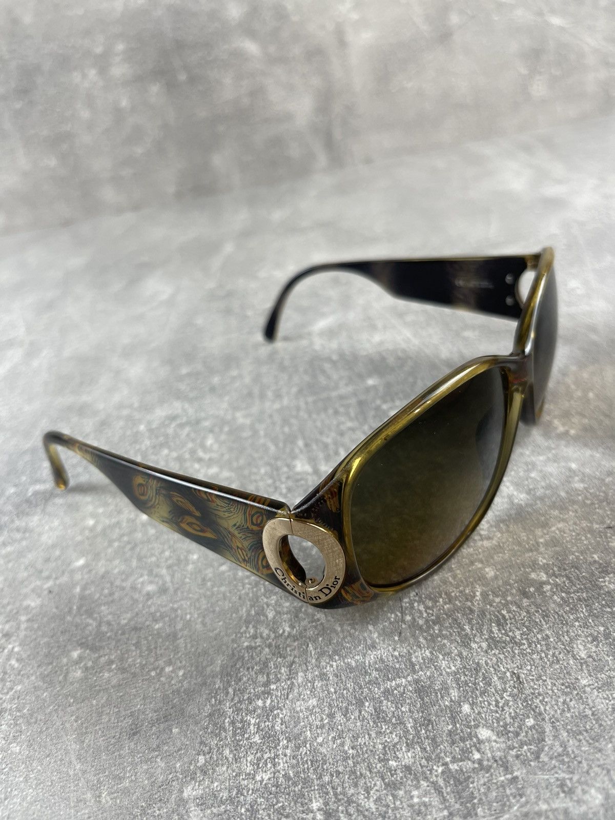 Christian Dior Monsieur × Vintage 90s Christian Dior Gradient Lens Peacock Frame Sunglasses Size ONE SIZE - 6 Thumbnail