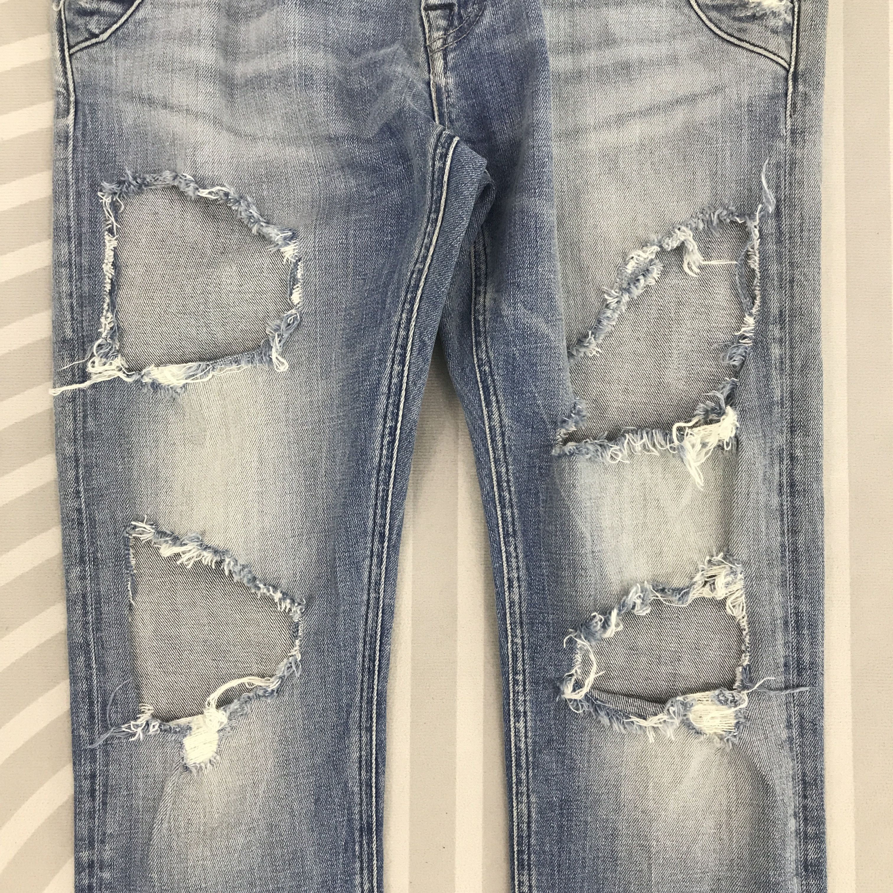 Replay × Vintage Replay Skinny Ripped Distressed Denim pants Size US 27 - 7 Thumbnail