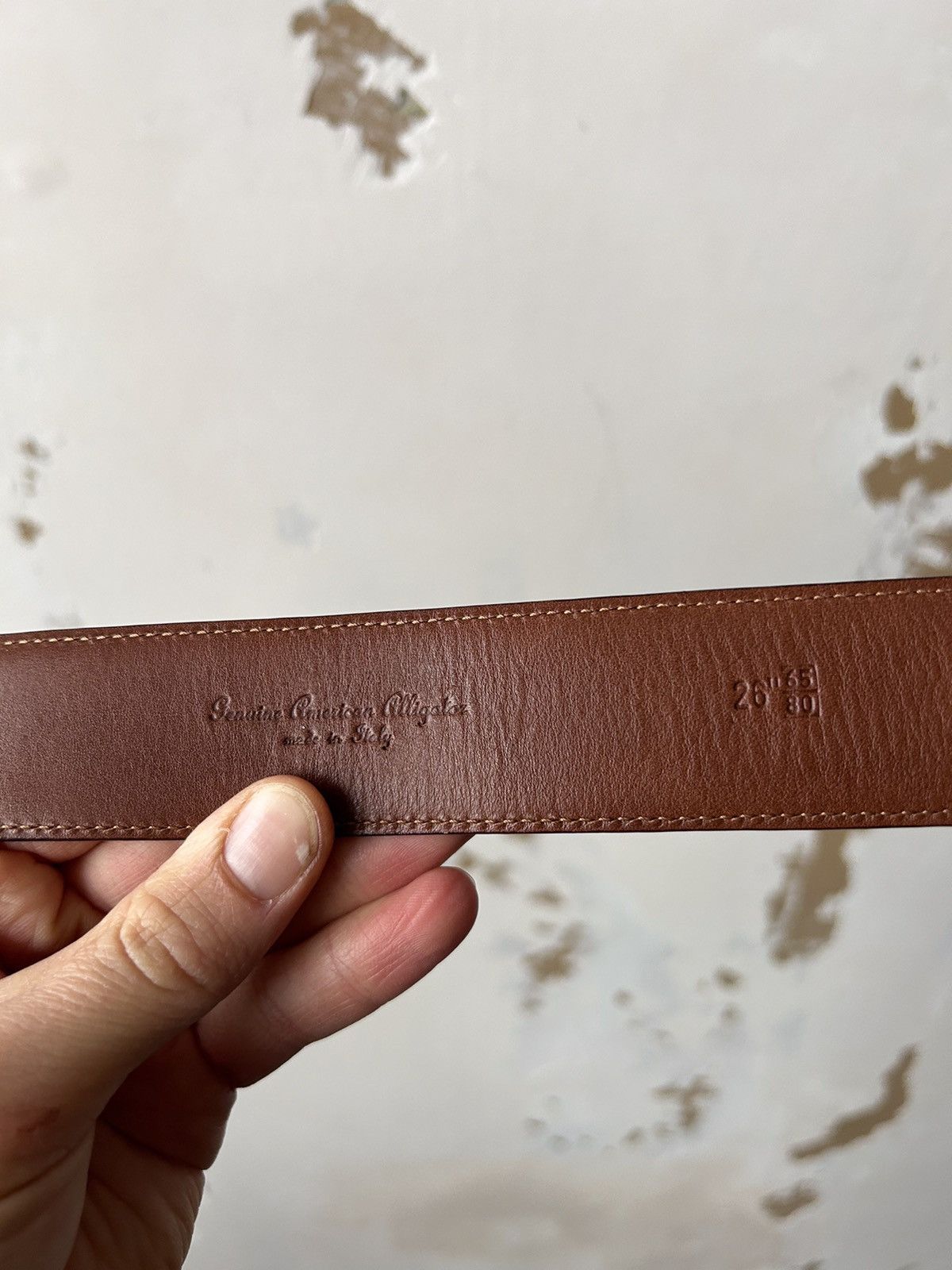 Ralph Lauren RALPH LAUREN ALLIGATOR LEATHER BELT SILVER 925 Size ONE SIZE - 7 Thumbnail