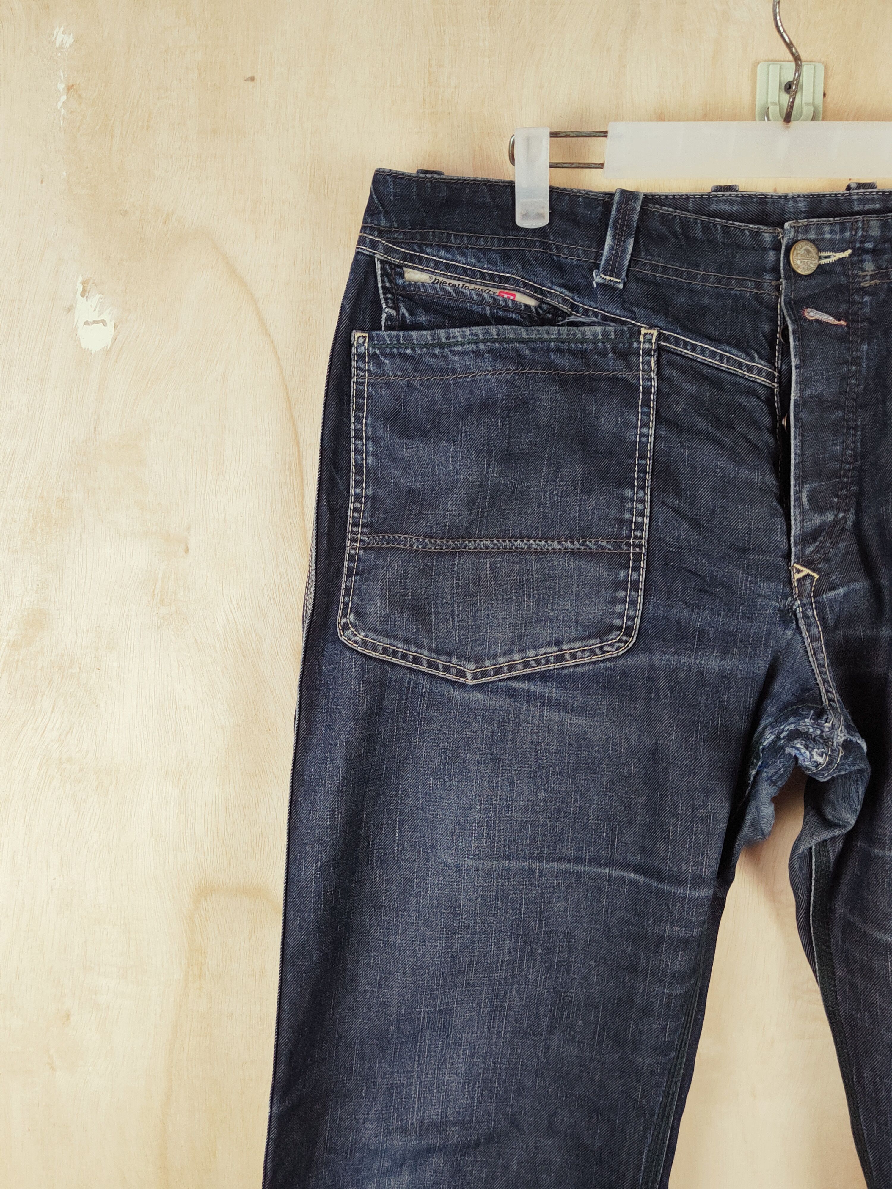 Diesel Diesel Industry Blue Black Distressed Ripped Jeans #S2666 Size US 36 / EU 52 - 4 Thumbnail