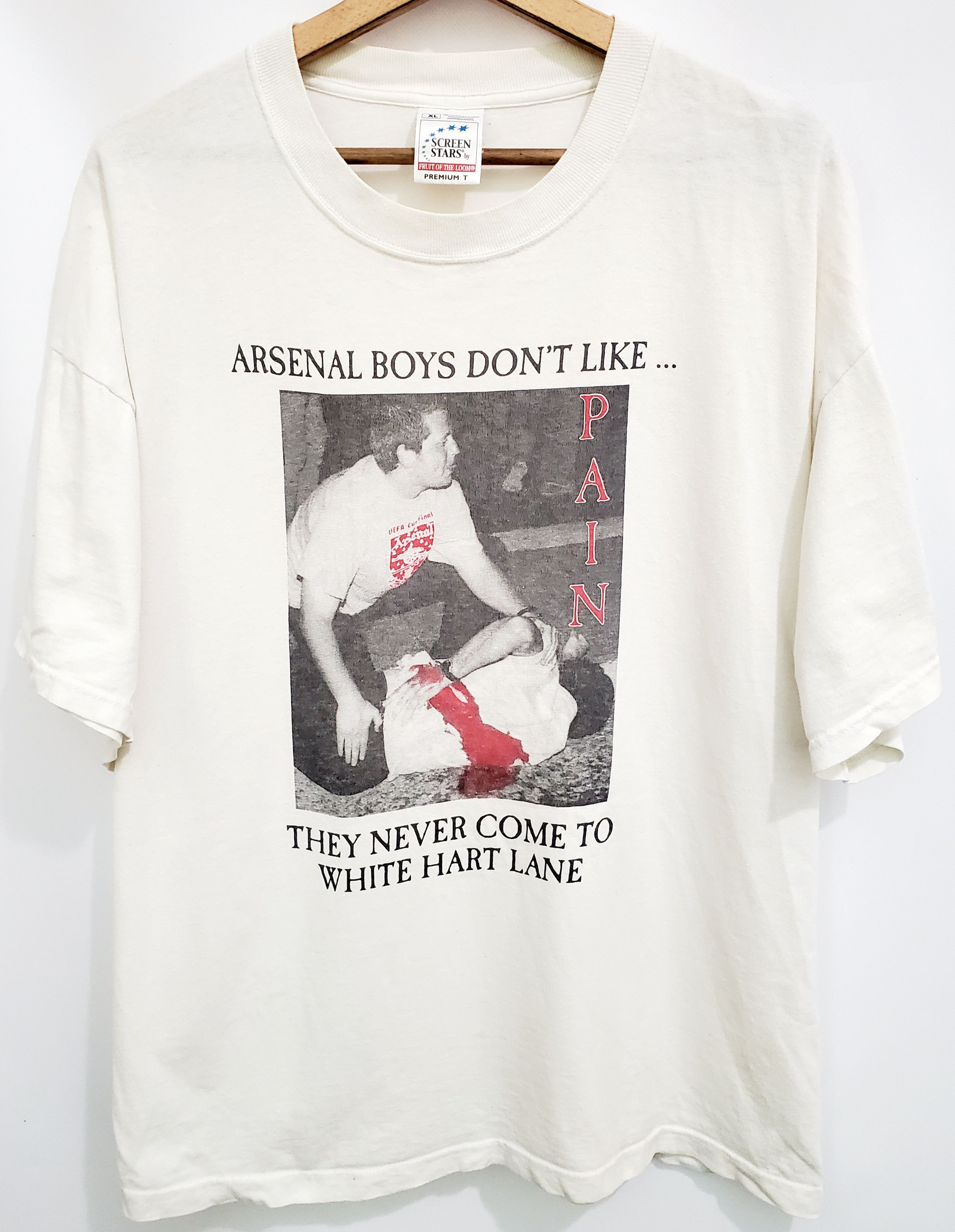 Vintage VINTAGE ARSENAL BOYS DON'T LIKE ..PAIN Tshirt size Xl Size US XL / EU 56 / 4 - 1 Thumbnail