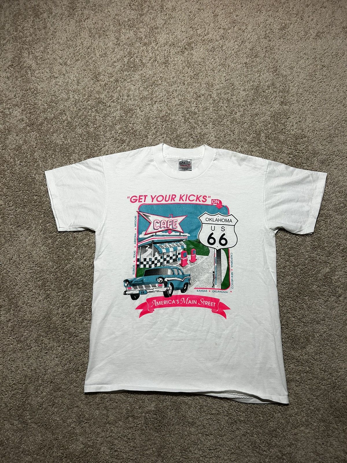 Other Vintage 90s Route 66 Classic Car tee Size US L / EU 52-54 / 3 - 2 Thumbnail