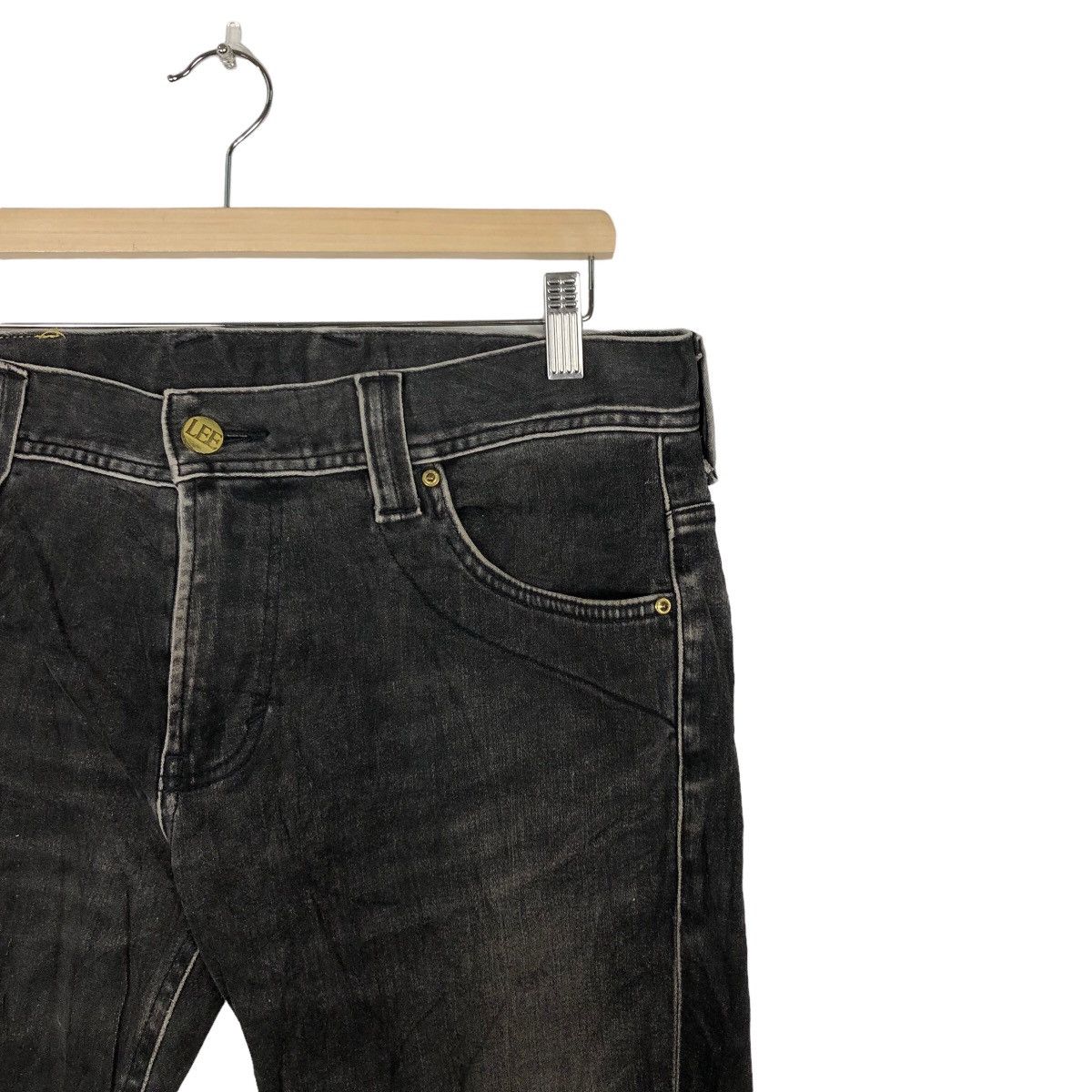 Japanese Brand × Lee 🔥90’s Rare Distressed Denim Jeans Lee Punk Design Size US 33 - 5 Thumbnail