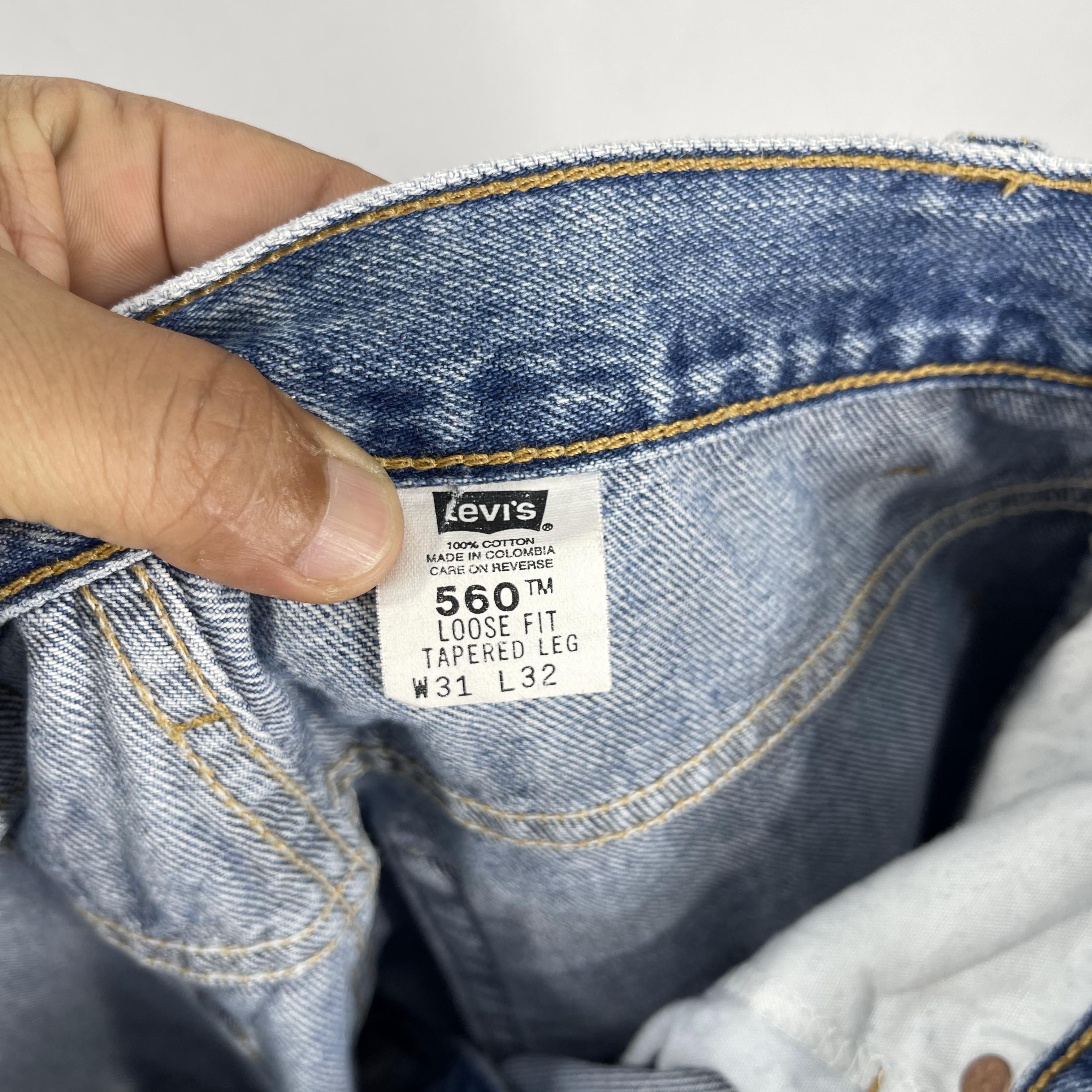 Levi's × Vintage W29 L32 Vintage Levis 560 Distressed Ripped High Rise Jeans Size 29" - 5 Thumbnail