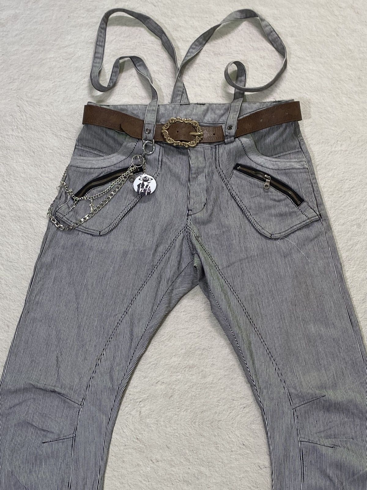 PPFM 2000s 💸 PPFM Suspender J cut Hickory denim Size US 32 / EU 48 - 3 Thumbnail