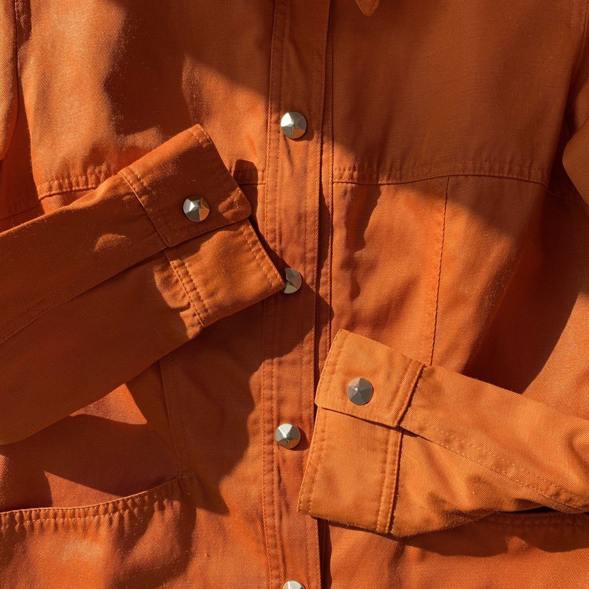 Mugler × Thierry Mugler × Vintage 2000`s Mugler Classic Collar Press-Stud Orange Jacket Size S / US 4 / IT 40 - 9 Thumbnail