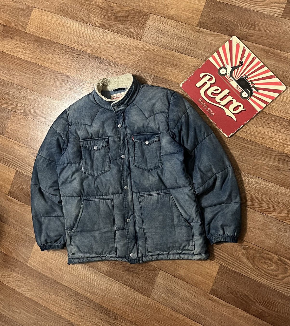 Levi's Levis Down Barstow Puffer Jacket Size US XL / EU 56 / 4 - 2 Thumbnail