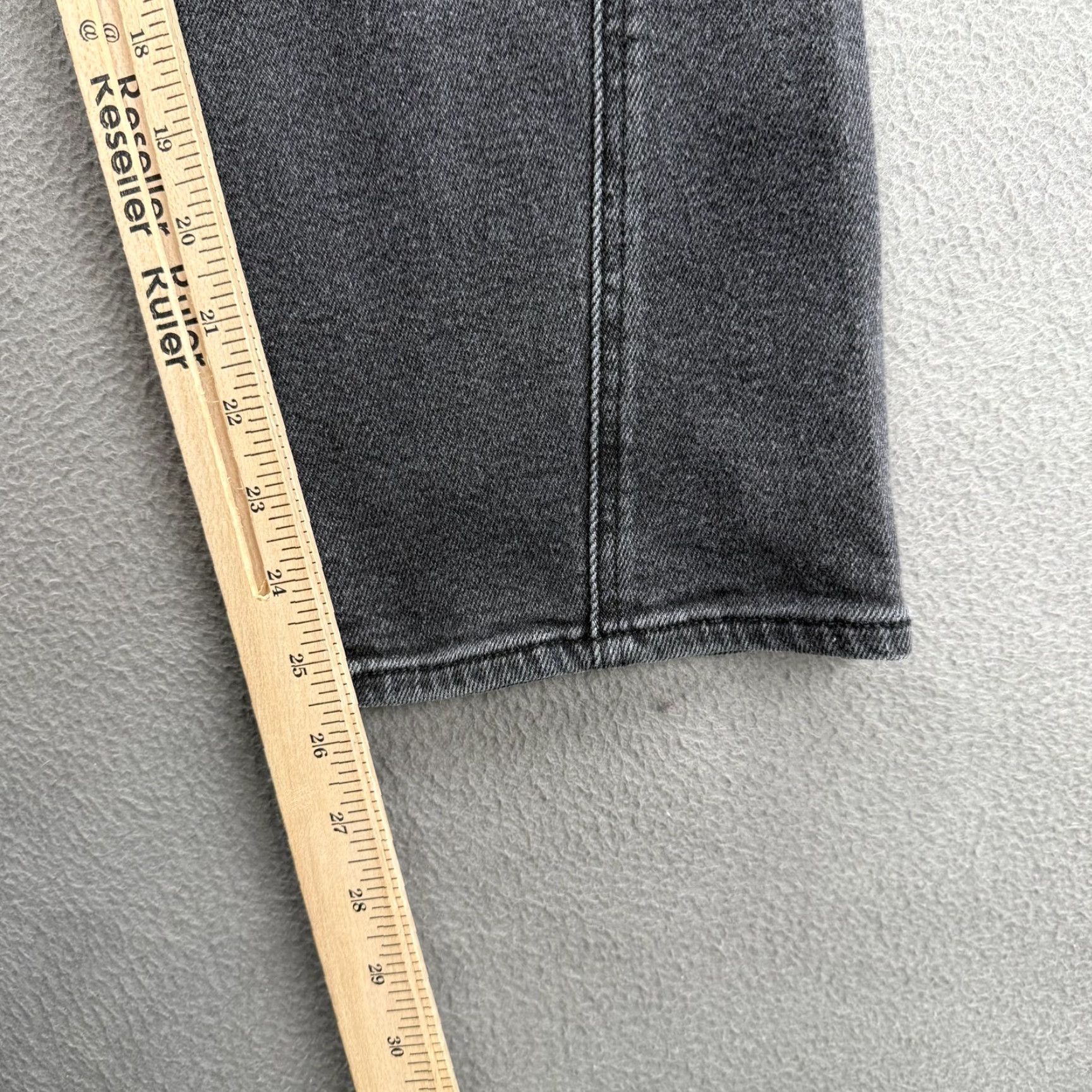 Good American Good American Jeans Womens 16/32 Charcoal Wash High Rise Straight Crop Denim Jeans Size 38" / US 16 / IT 52 - 6 Thumbnail