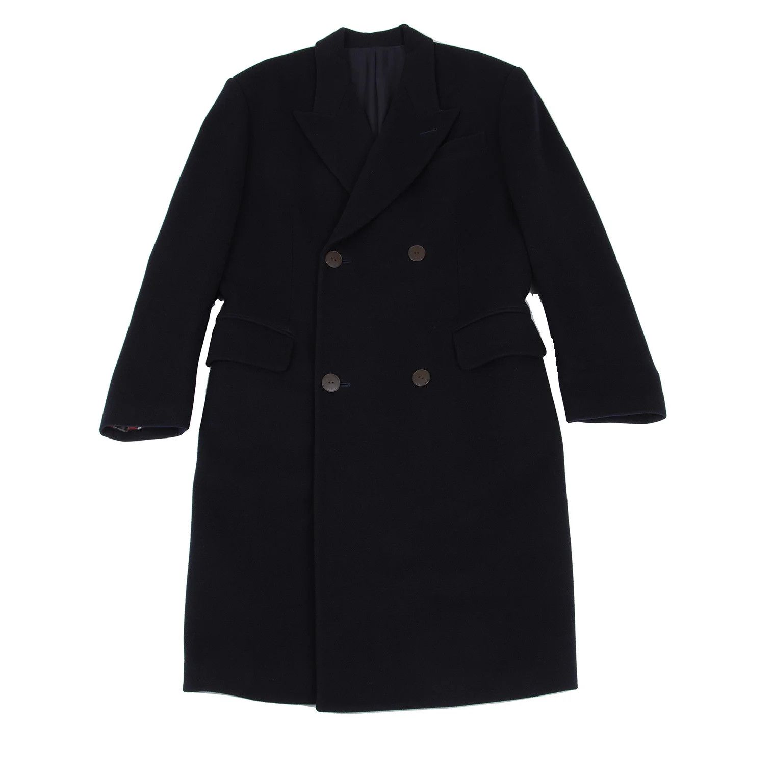Jean Paul Gaultier Double-Breasted Wool Chester Coat in Navy, Size 50 Size US M / EU 48-50 / 2 - 1 Thumbnail