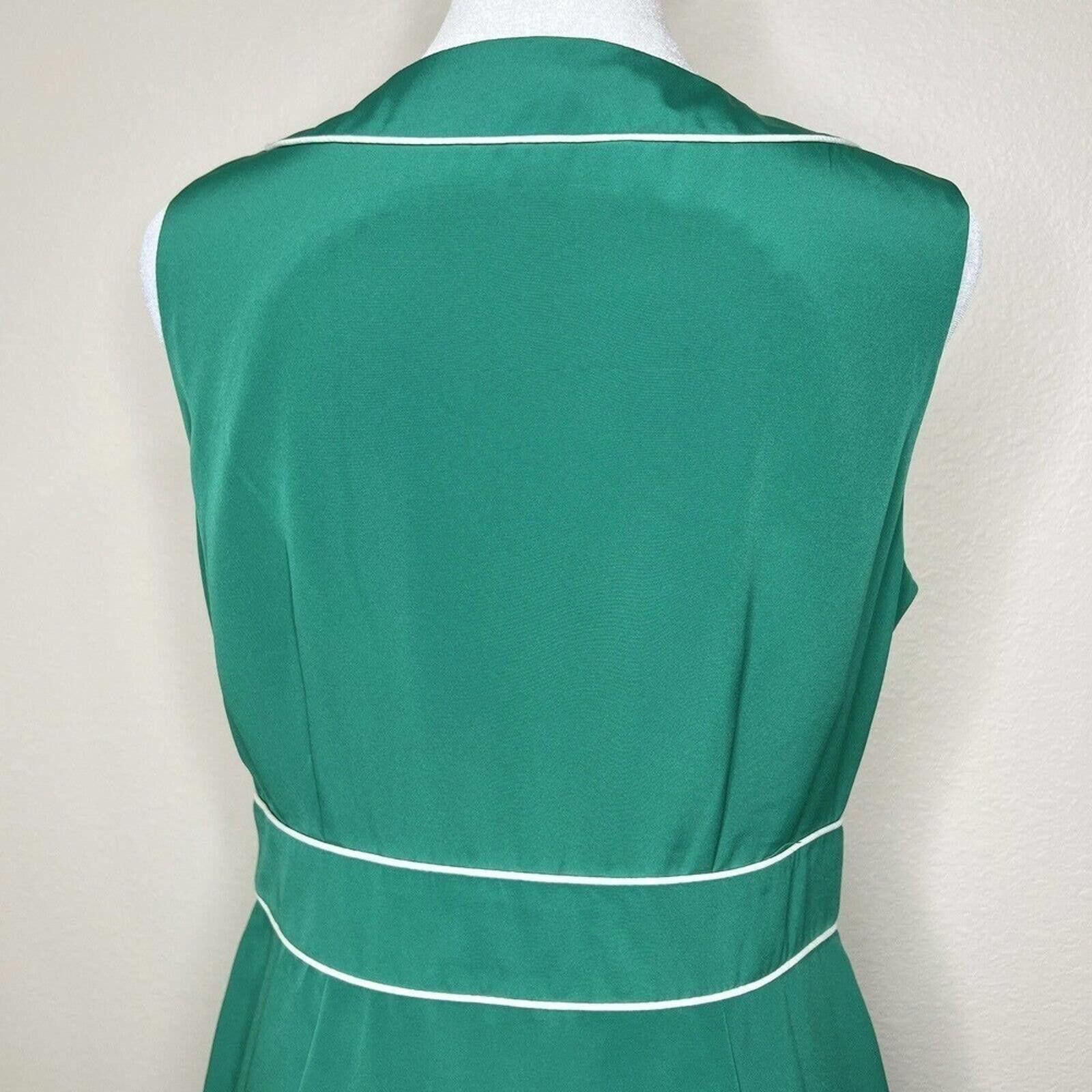 Banana Republic Banana Republic Cadmium Green Sleeveless V-Neck Sheath Dress Size S / US 4 / IT 40 - 8 Thumbnail