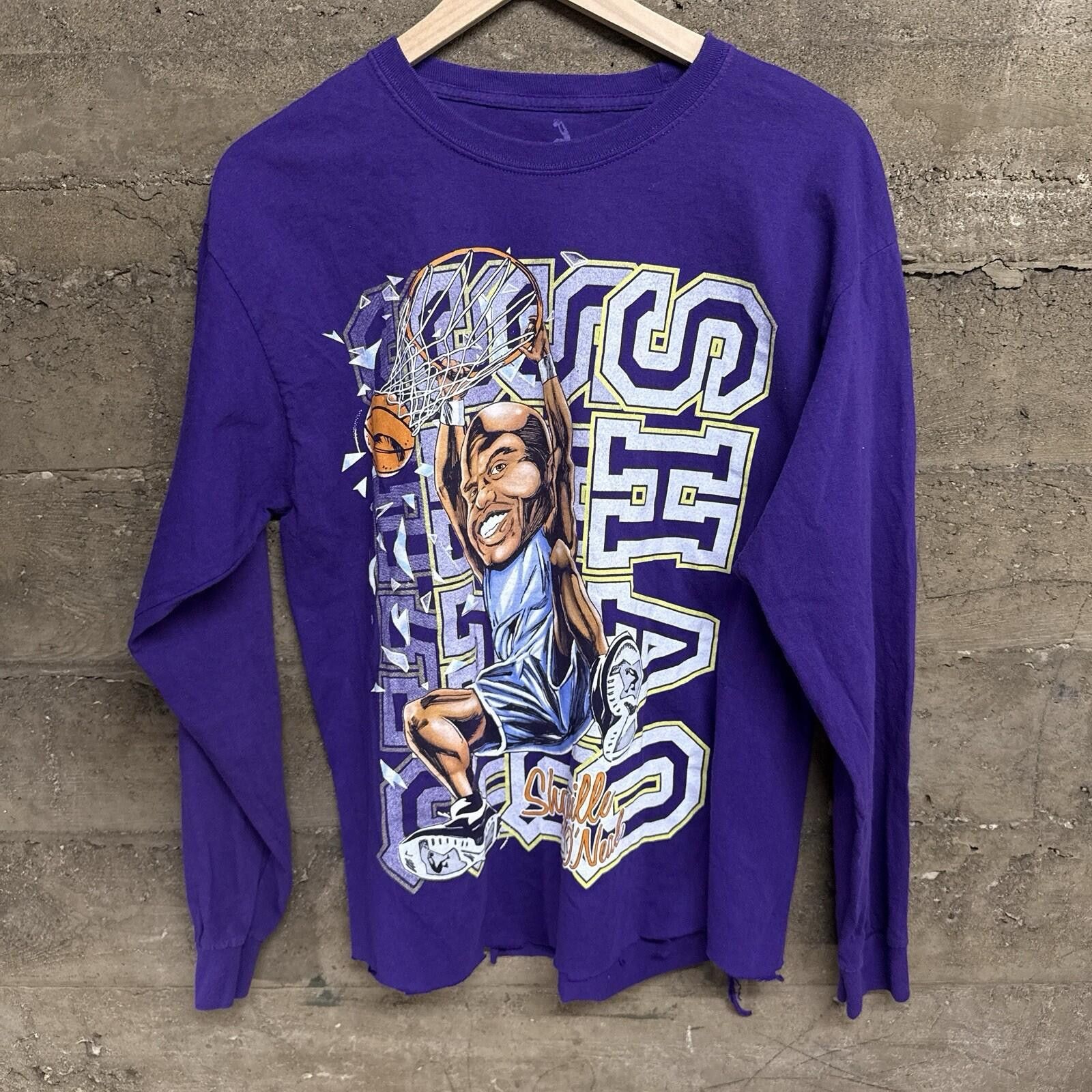 Paul & Shark Vintage Y2K Shaq Lakers Long Sleeve Shirt Purple Tee Large Size US L / EU 52-54 / 3 - 1 Thumbnail