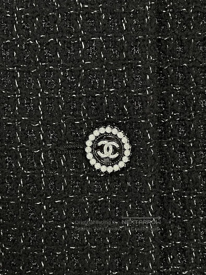 Chanel Chanel 24B black bow tweed plaid jacket Size XXS / US 00 / IT 34 - 3 Thumbnail