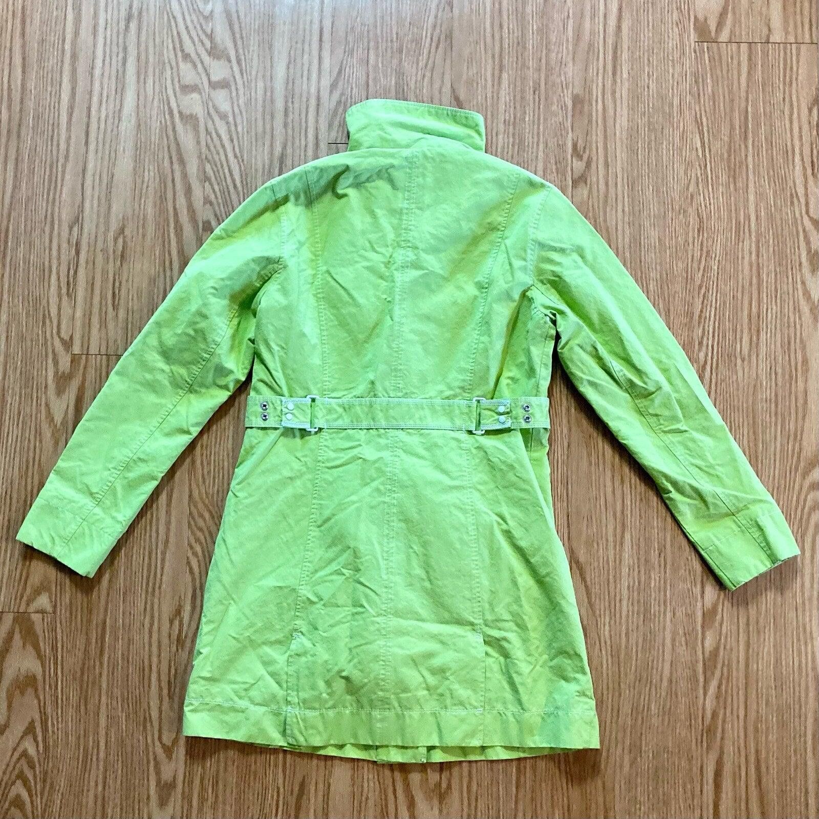 Eddie Bauer Eddie Bauer Lime Green Y2k Trench Coat Jacket Womens Small Size S / US 4 / IT 40 - 10 Thumbnail